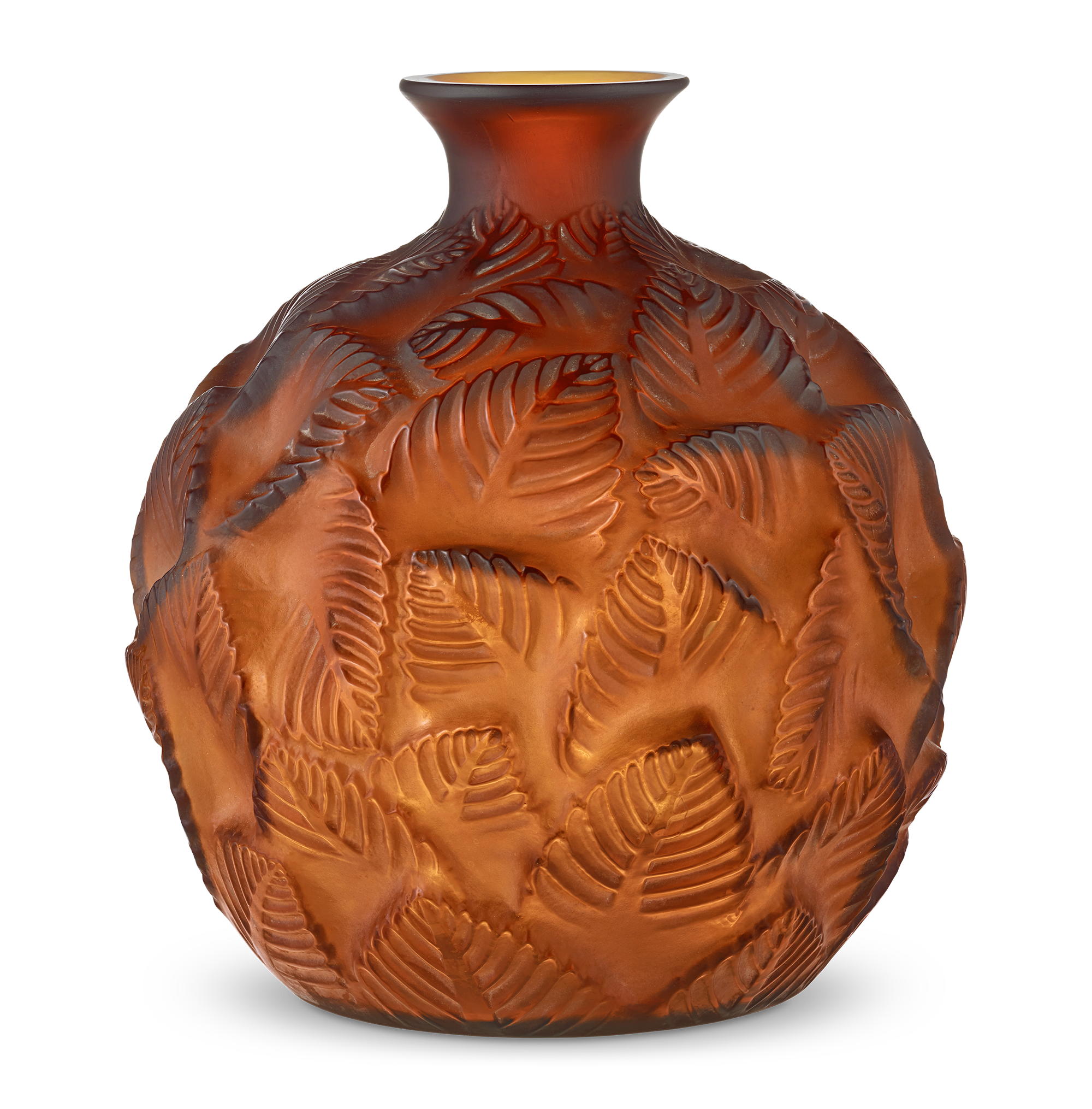 René Lalique Amber Ormeaux Vase