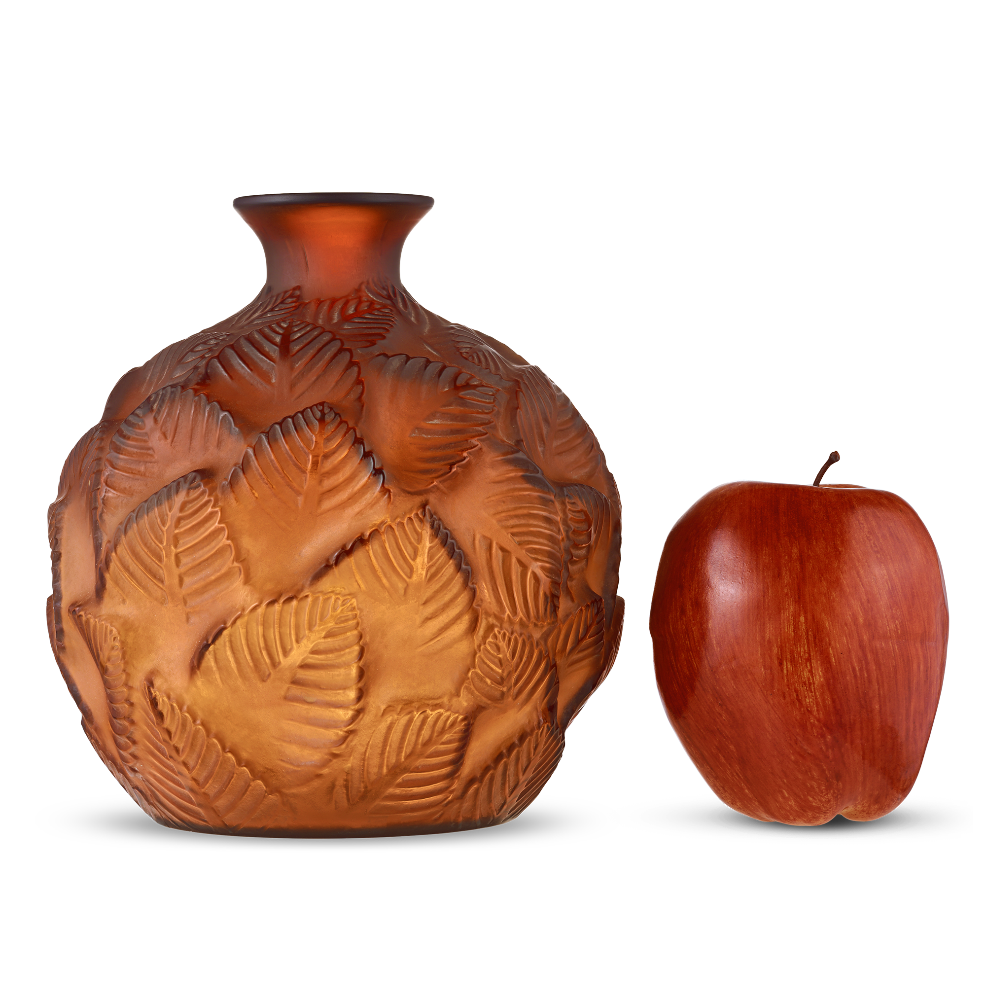 René Lalique Amber Ormeaux Vase