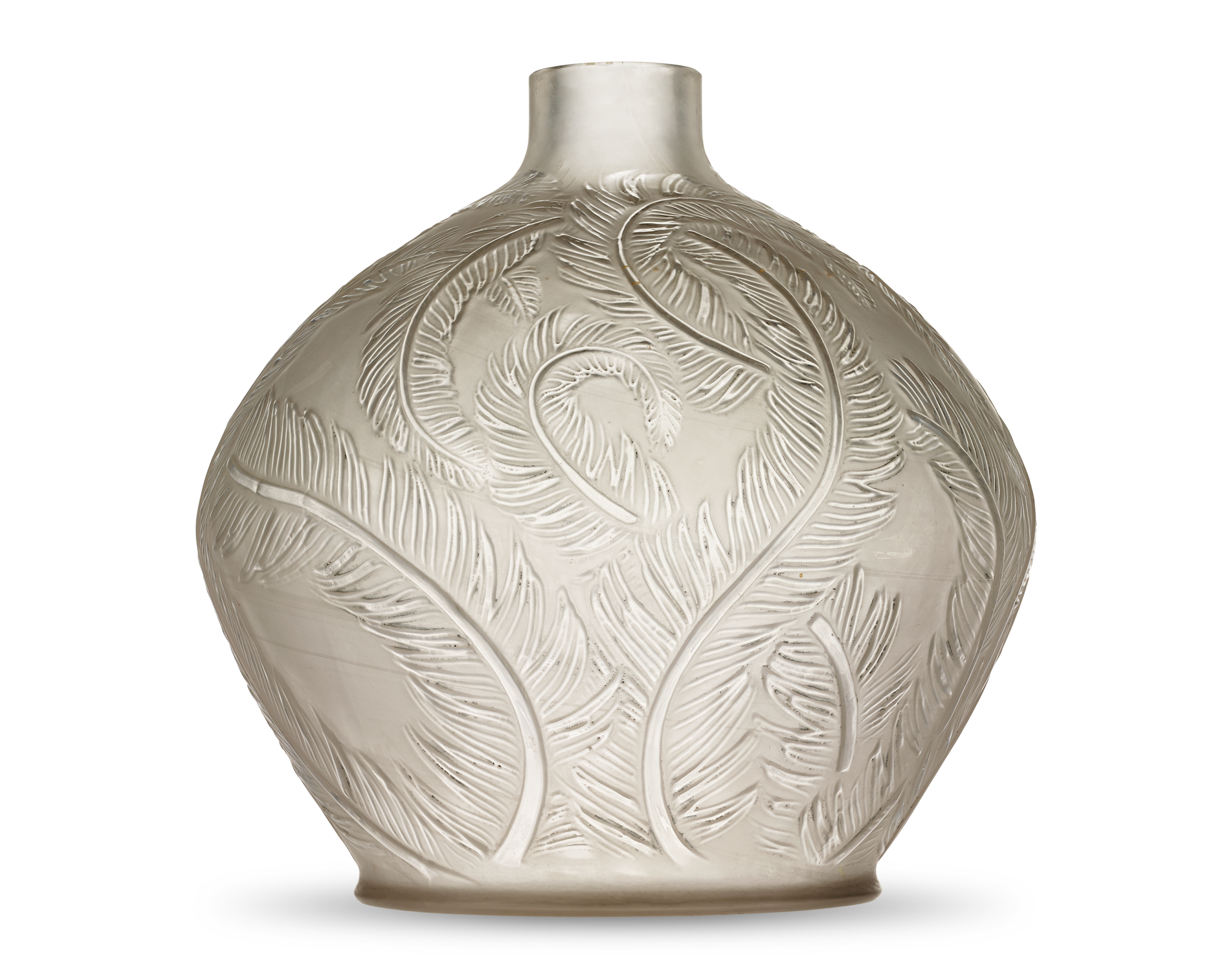 Plumes Glass Vase by René Lalique