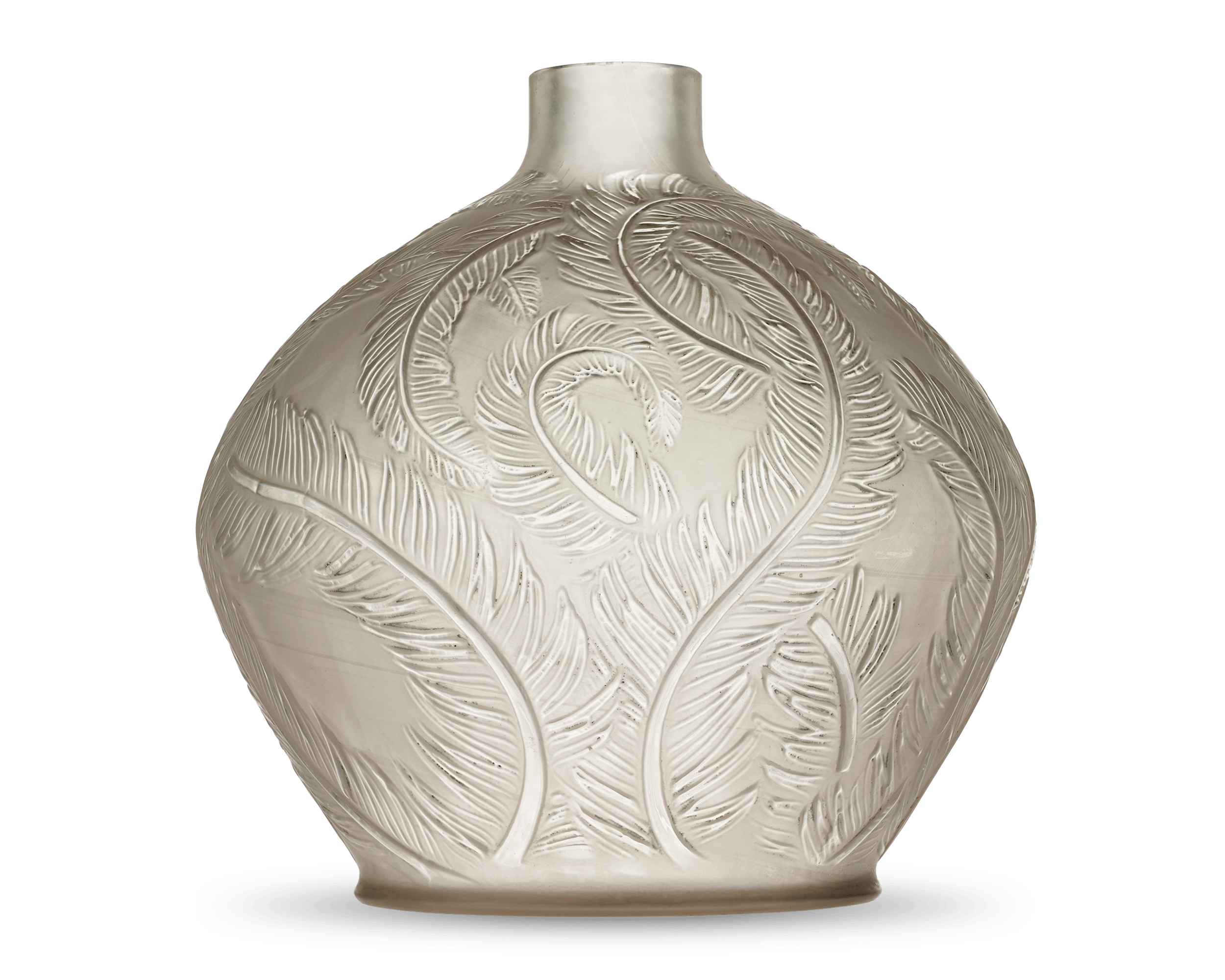 Plumes Glass Vase by René Lalique