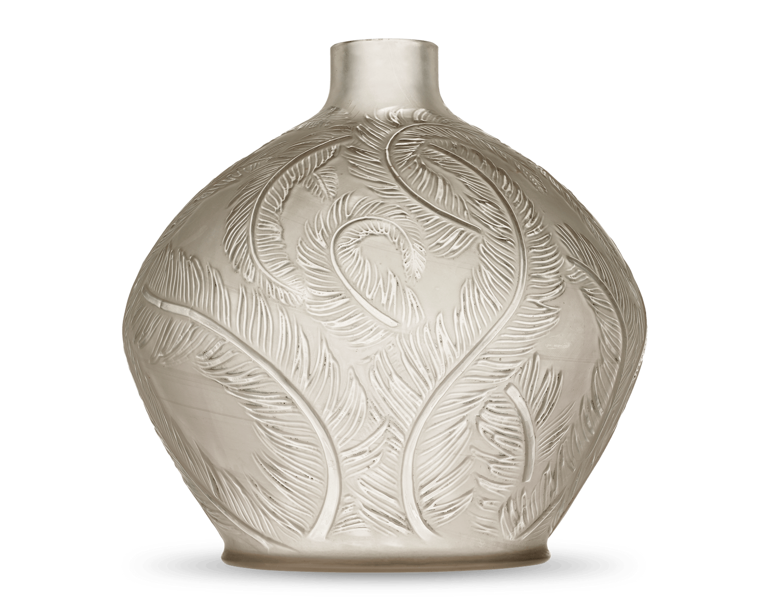 Plumes Glass Vase by René Lalique