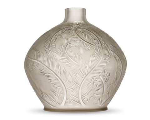 Plumes Glass Vase by René Lalique