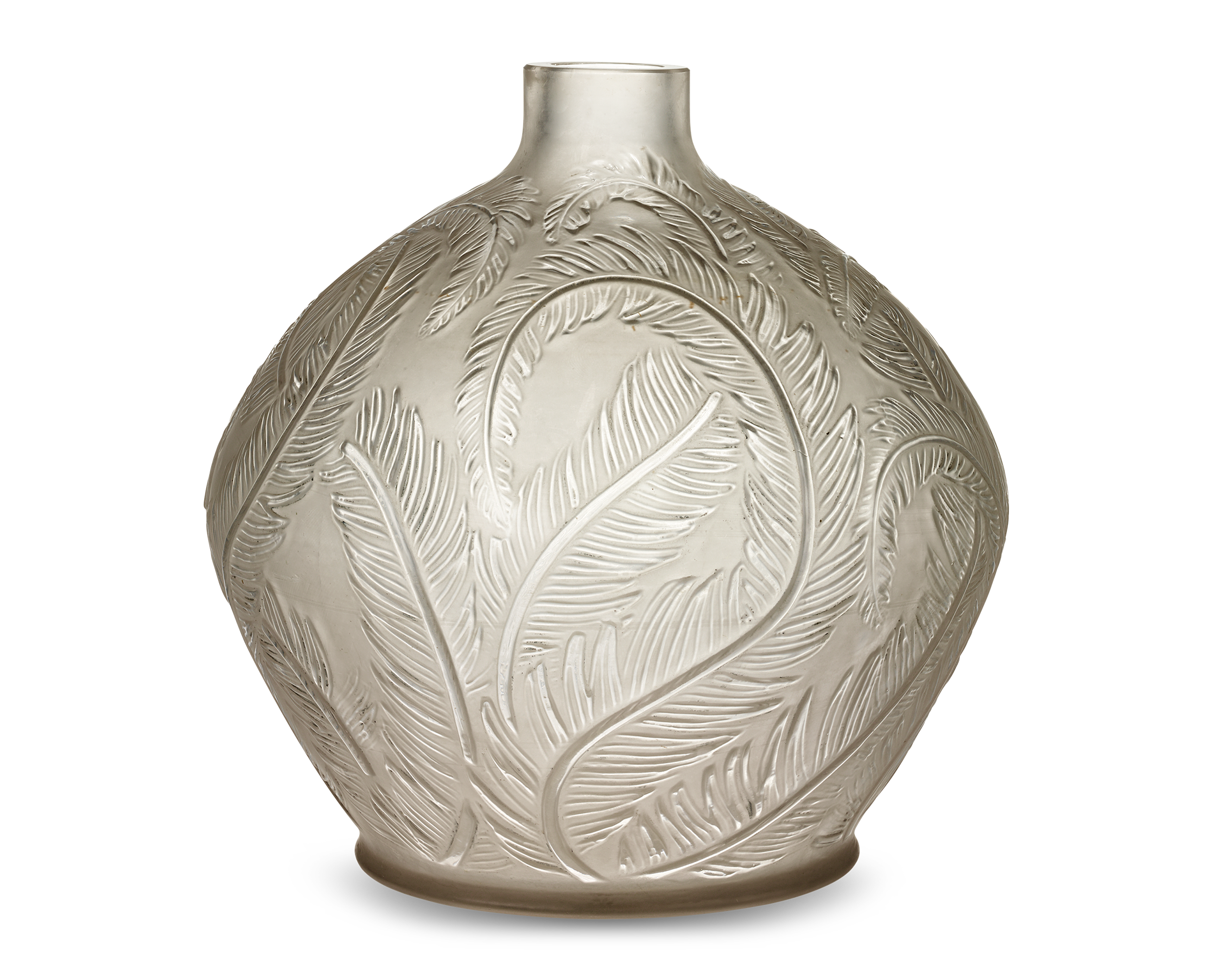 Plumes Glass Vase by René Lalique