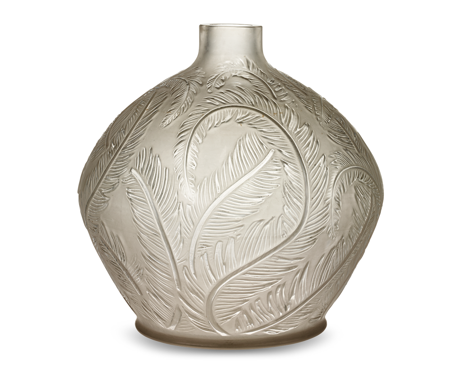 Plumes Glass Vase by René Lalique