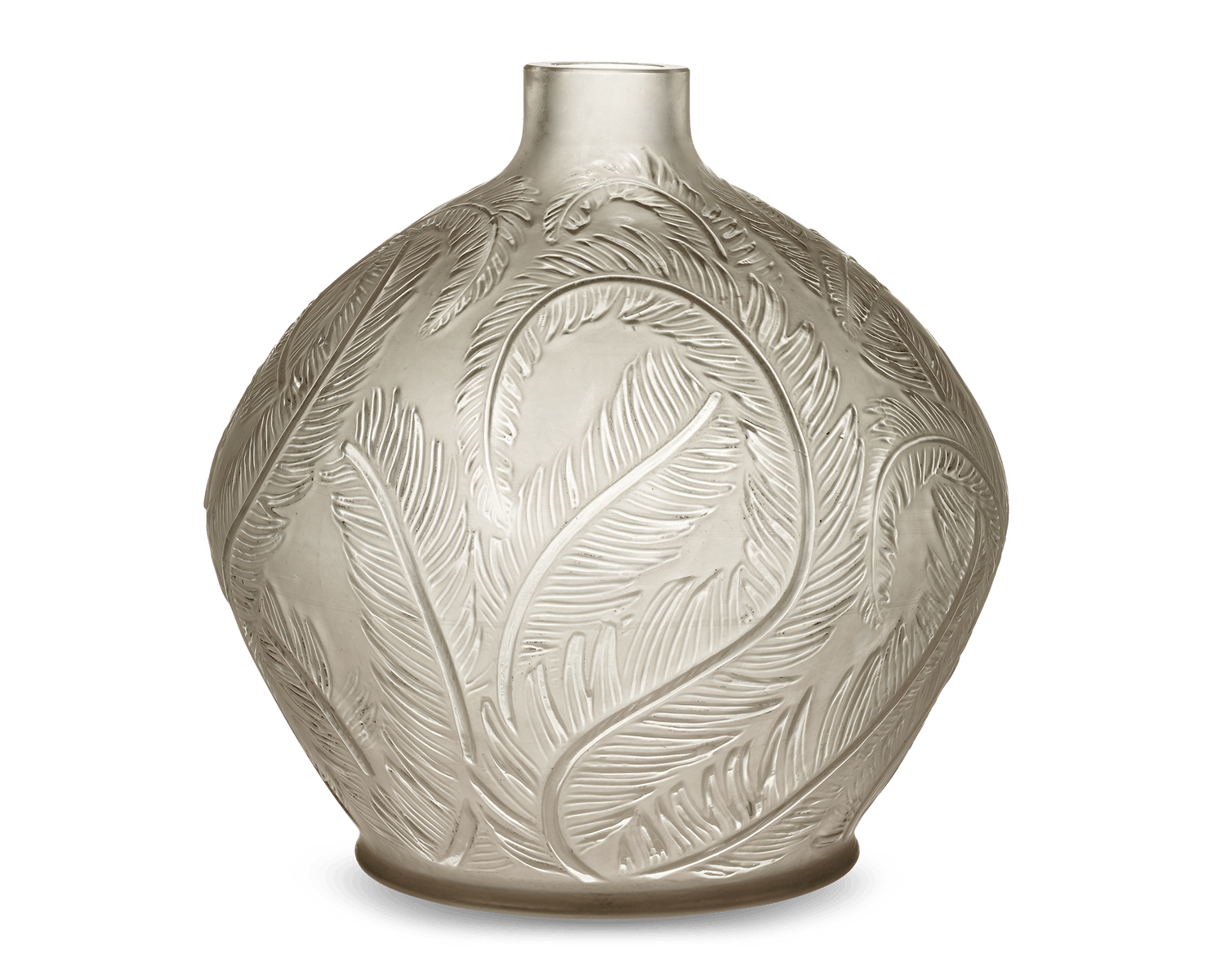 Plumes Glass Vase by René Lalique