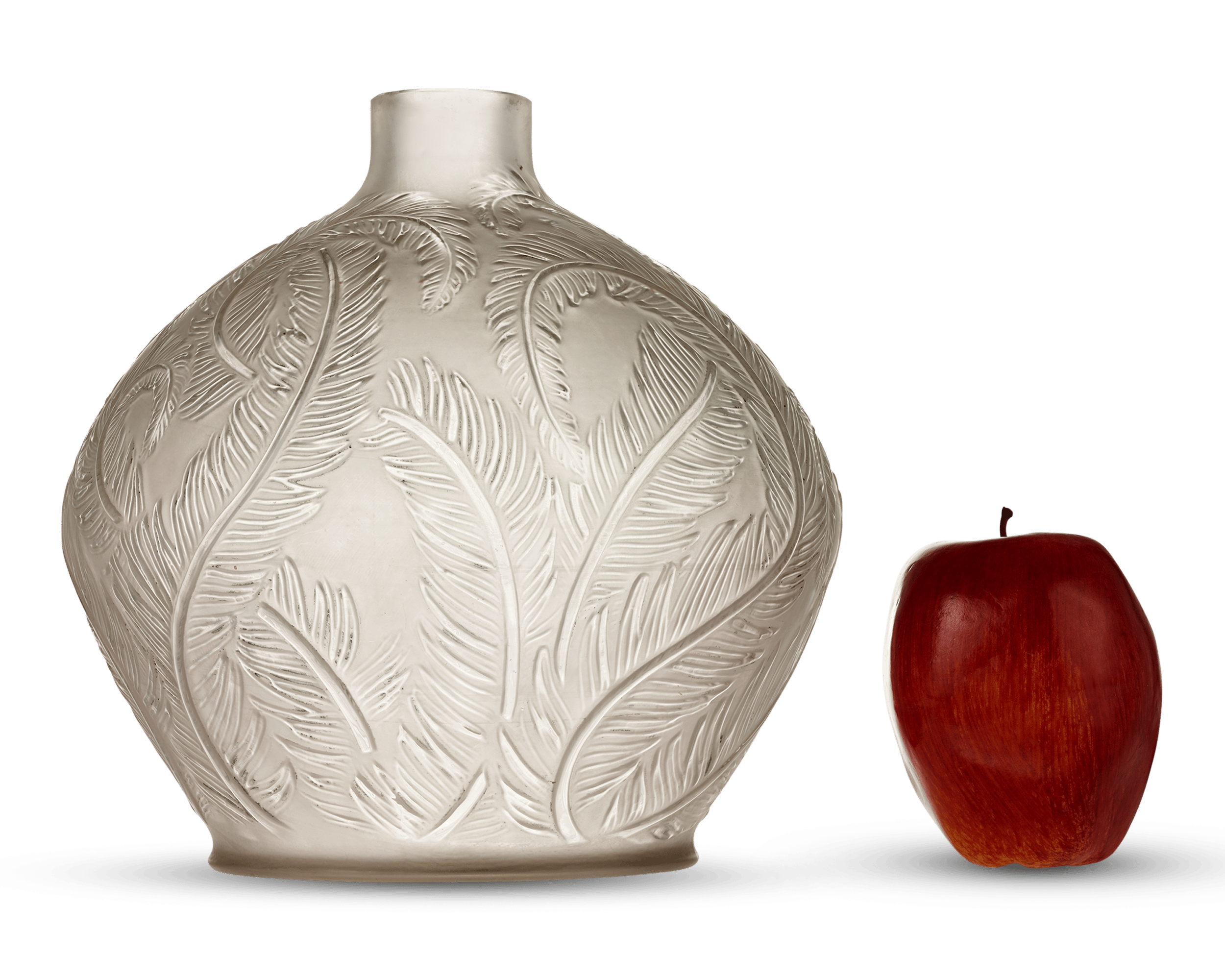 Plumes Glass Vase by René Lalique