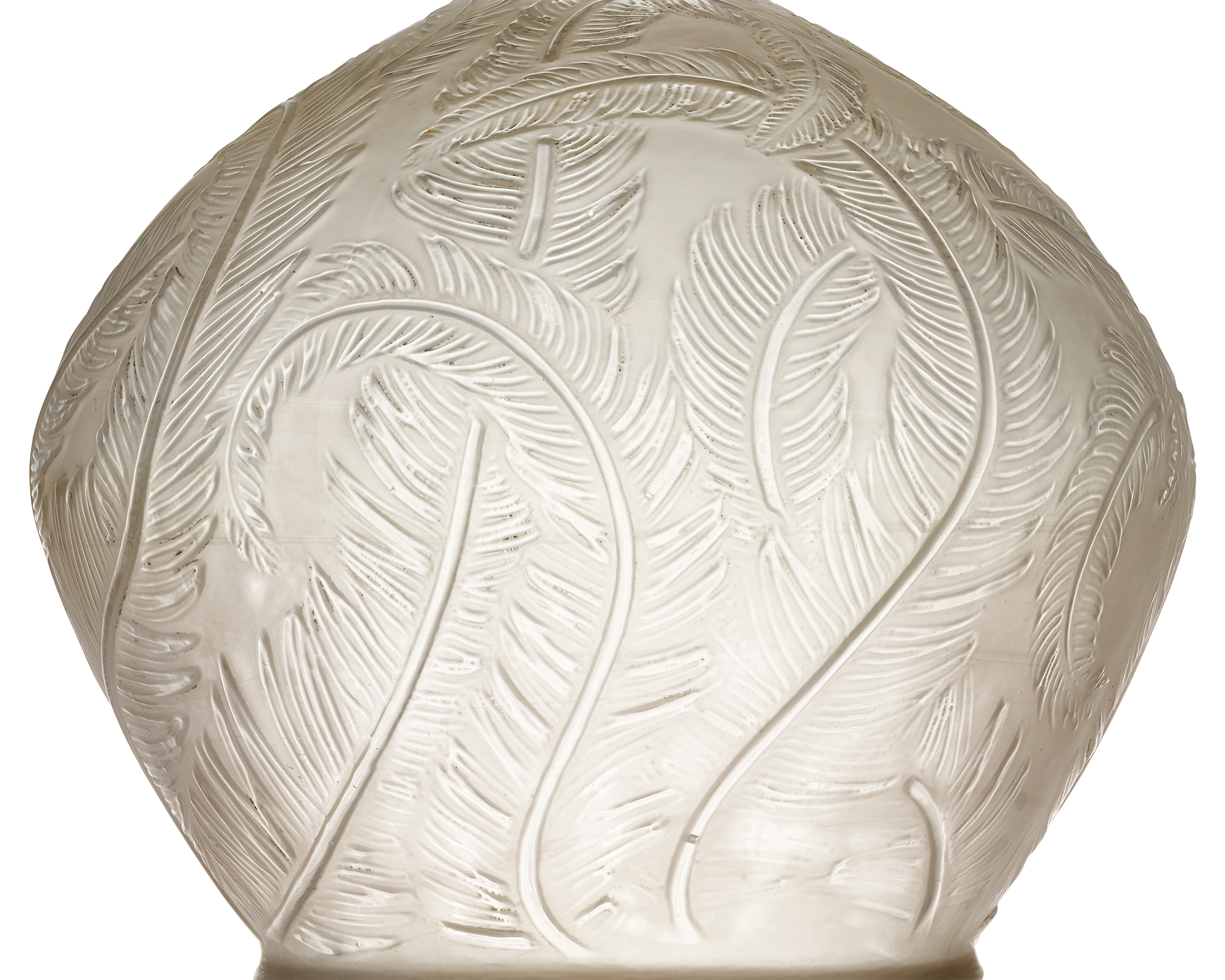 Plumes Glass Vase by René Lalique