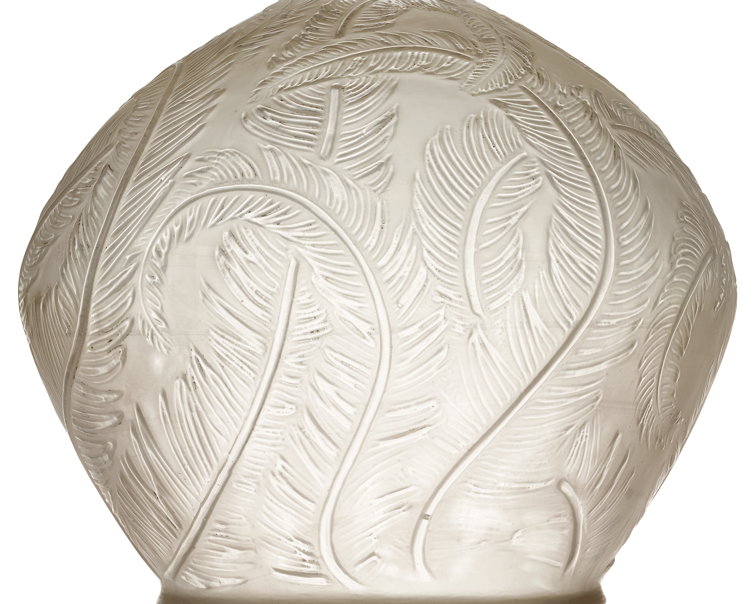 Plumes Glass Vase by René Lalique