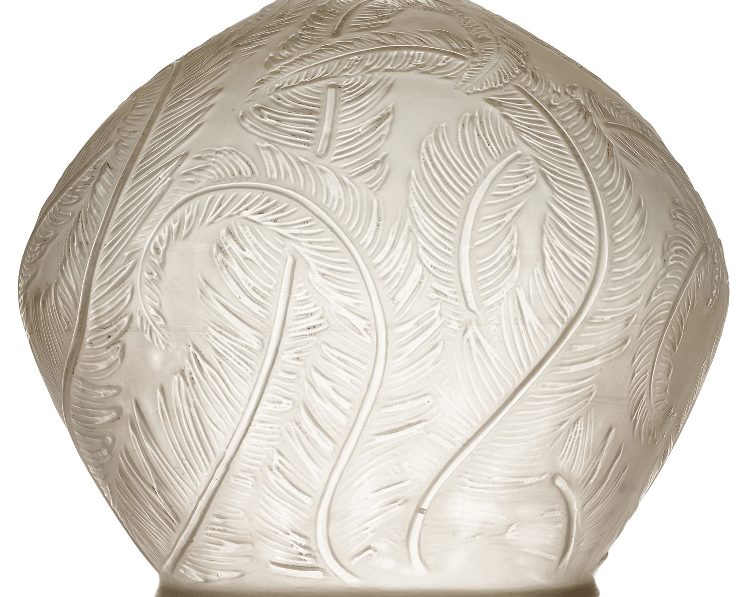 Plumes Glass Vase by René Lalique
