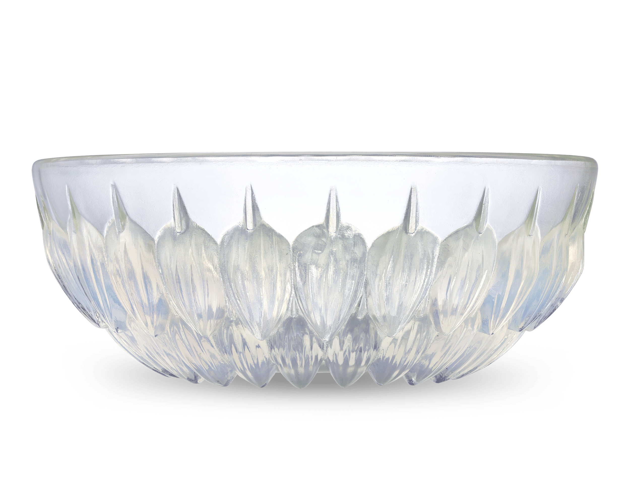 René Lalique Cacao Opalescent Glass Bowl
