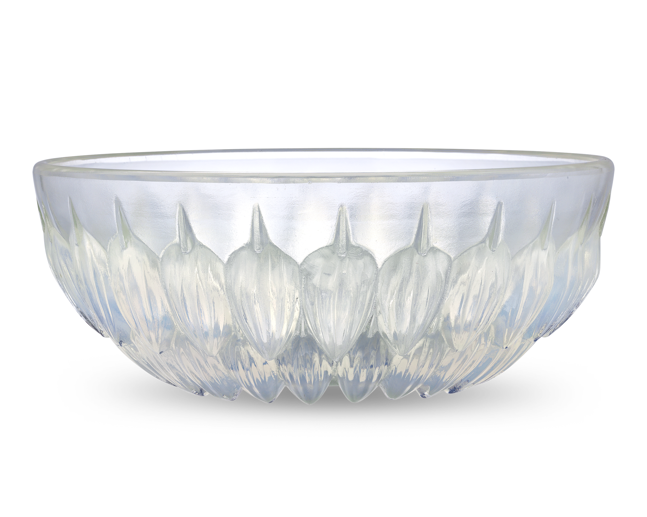 René Lalique Cacao Opalescent Glass Bowl