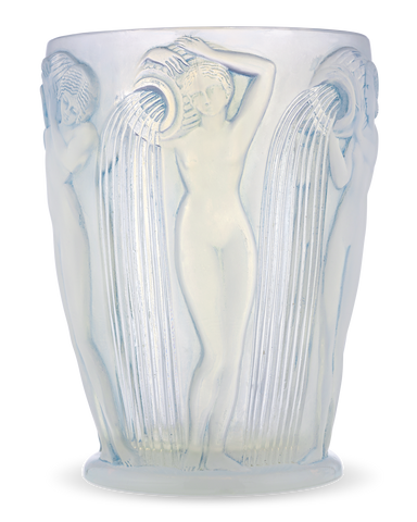 René Lalique Danaides Opalescent and Stained Glass Vase