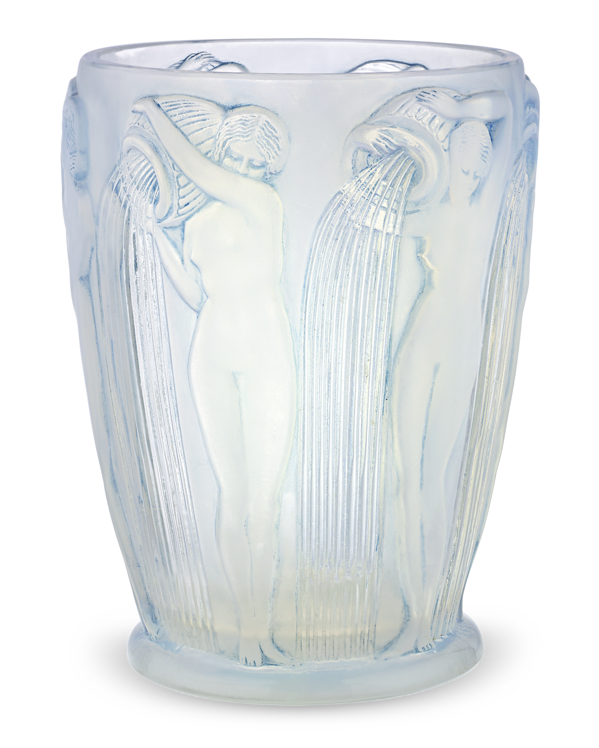 René Lalique Danaides Opalescent and Stained Glass Vase