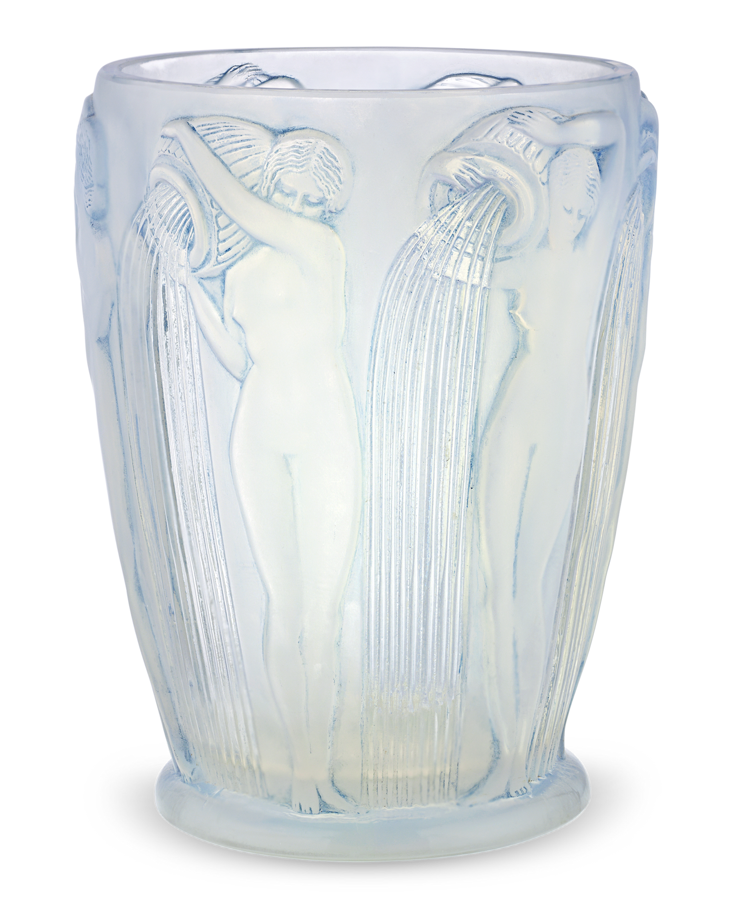 René Lalique Danaides Opalescent and Stained Glass Vase