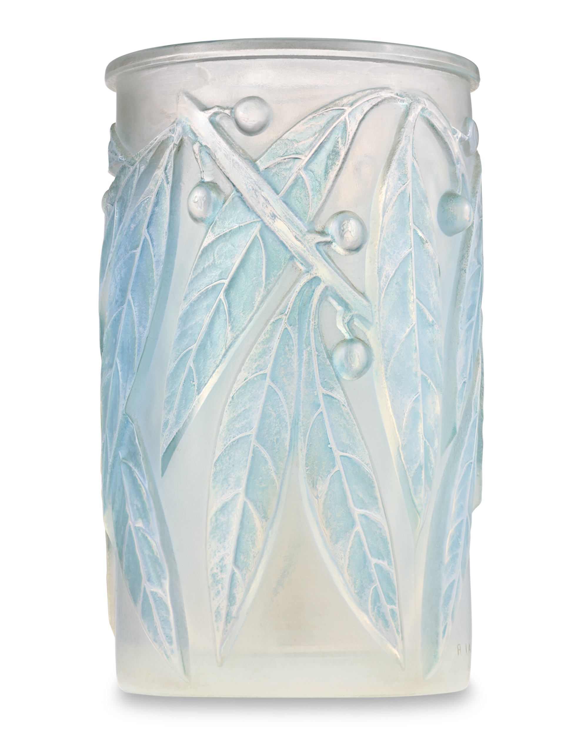 Laurier Glass Vase by René Lalique