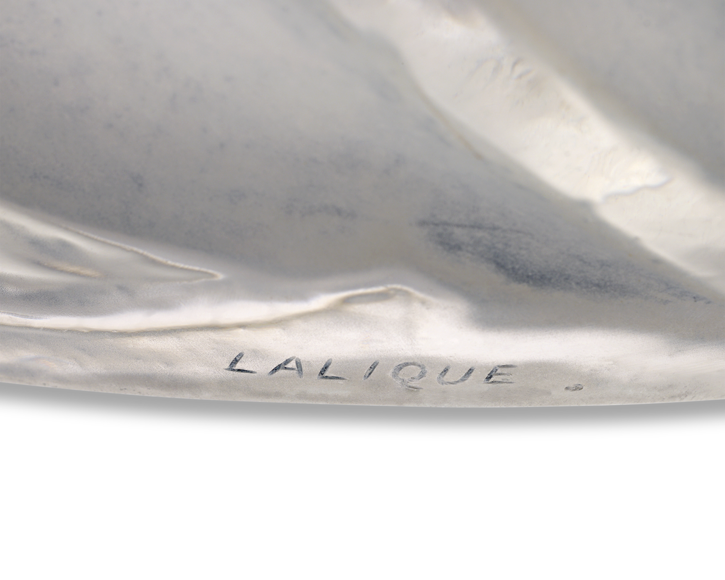 René Lalique Sauterelles Frosted Glass Vase