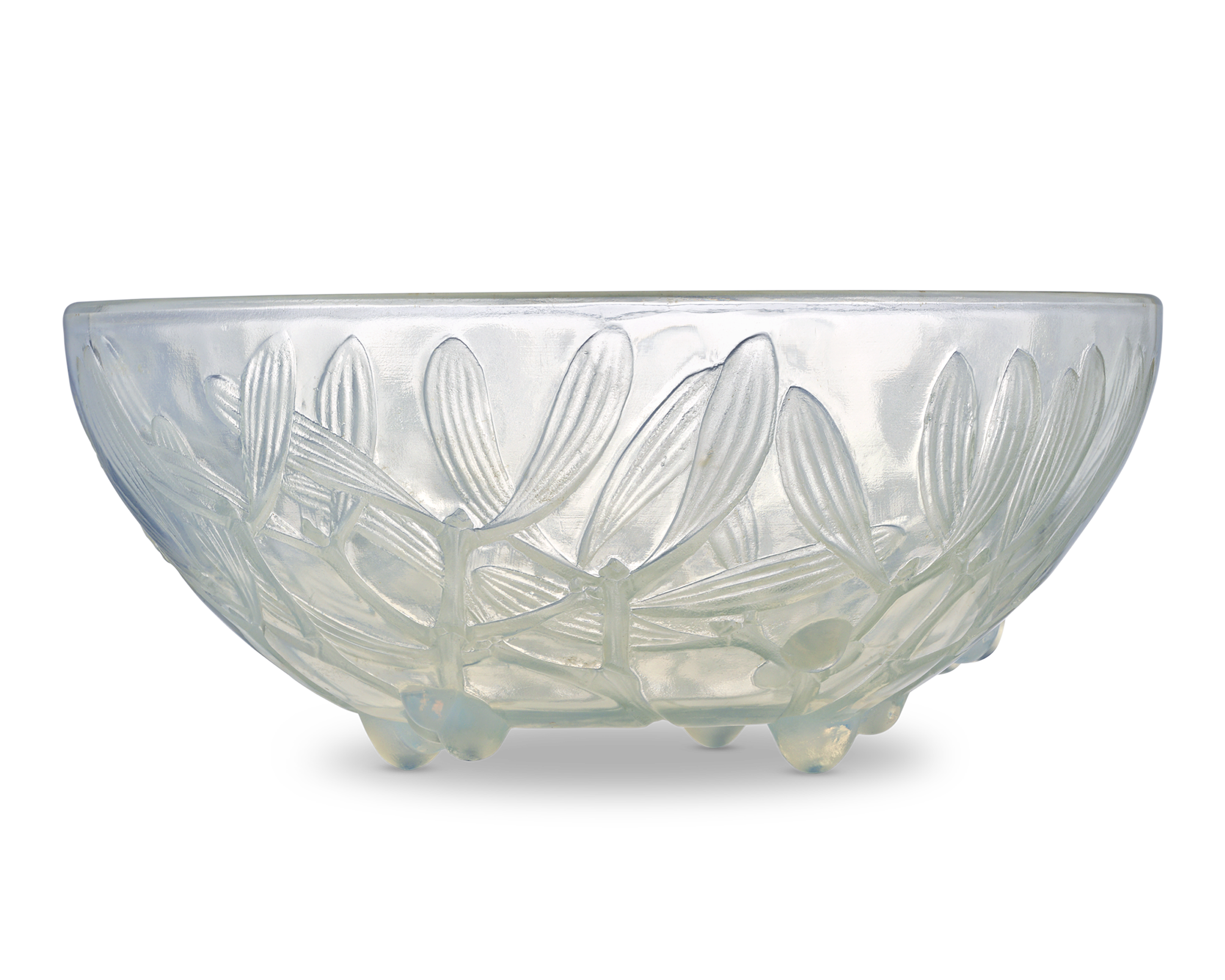 René Lalique Gui Opalescent Glass Bowl