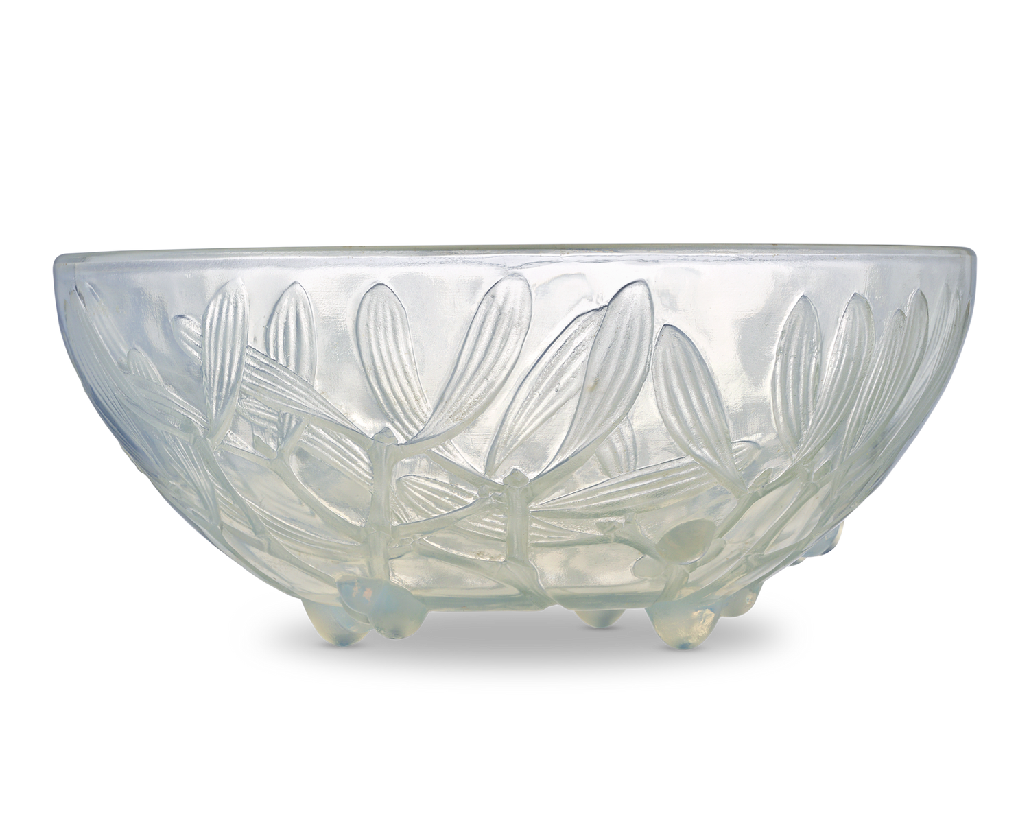 René Lalique Gui Opalescent Glass Bowl