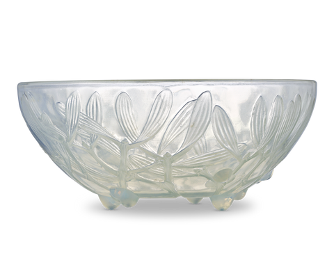 René Lalique Gui Opalescent Glass Bowl