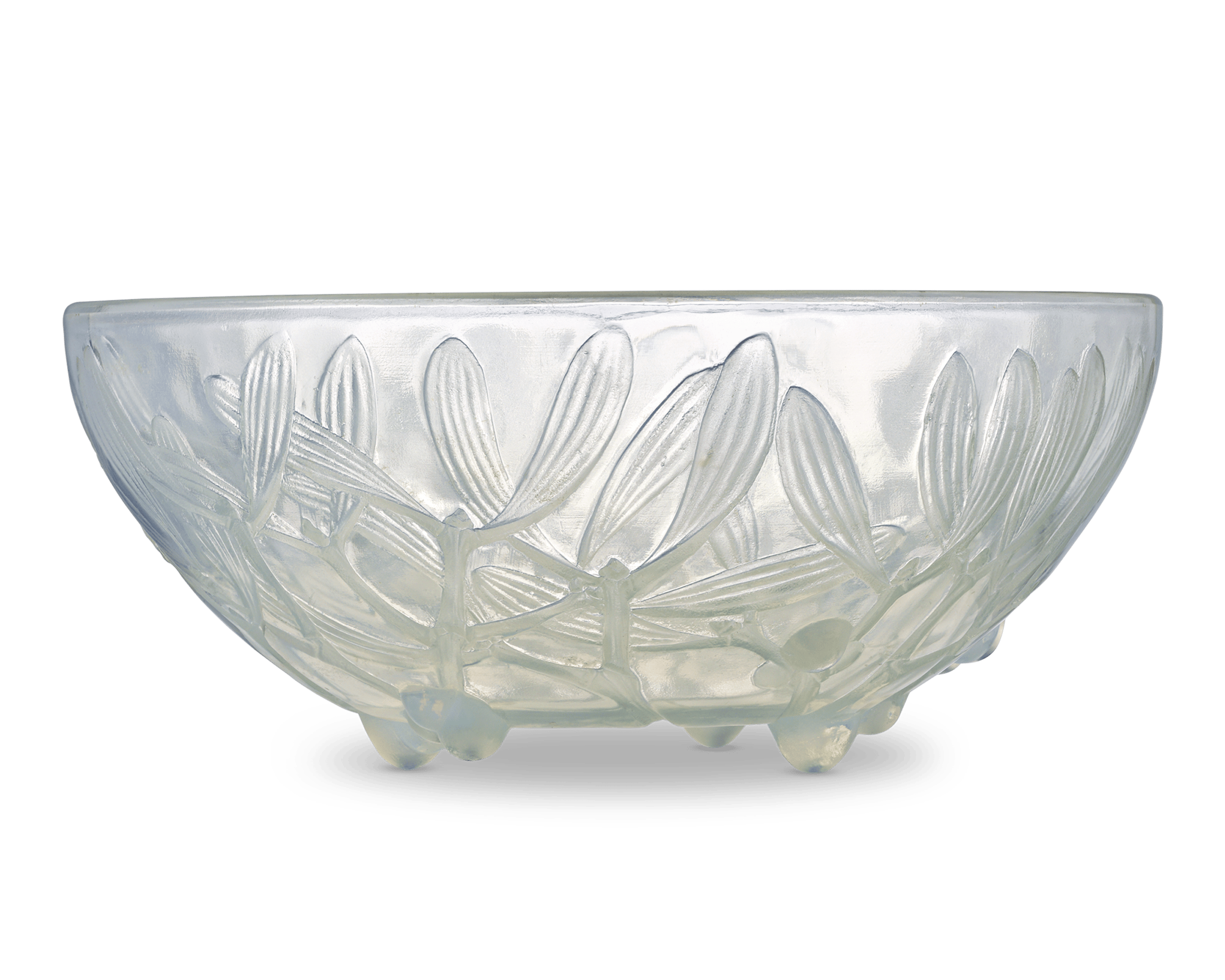 René Lalique Gui Opalescent Glass Bowl