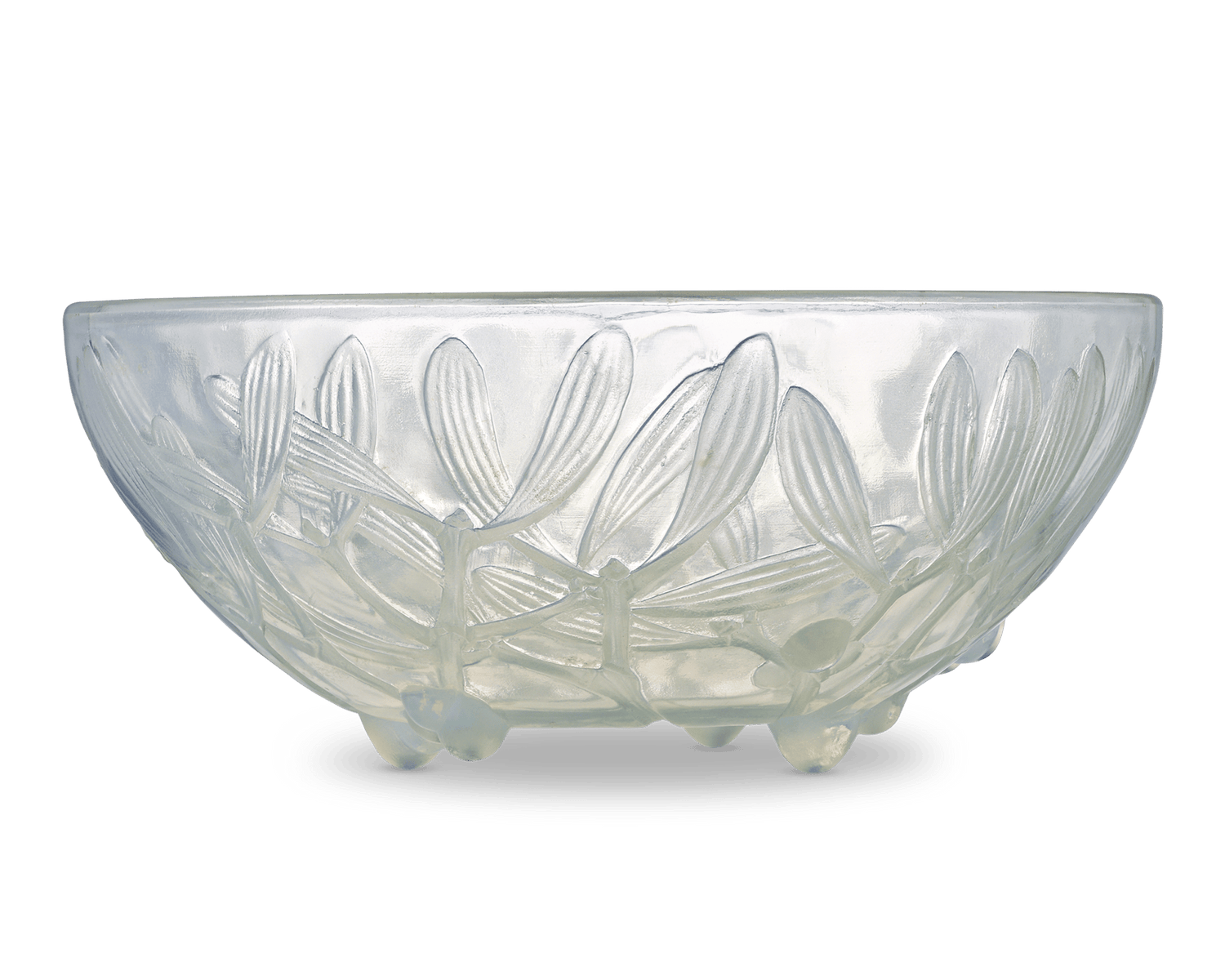 René Lalique Gui Opalescent Glass Bowl