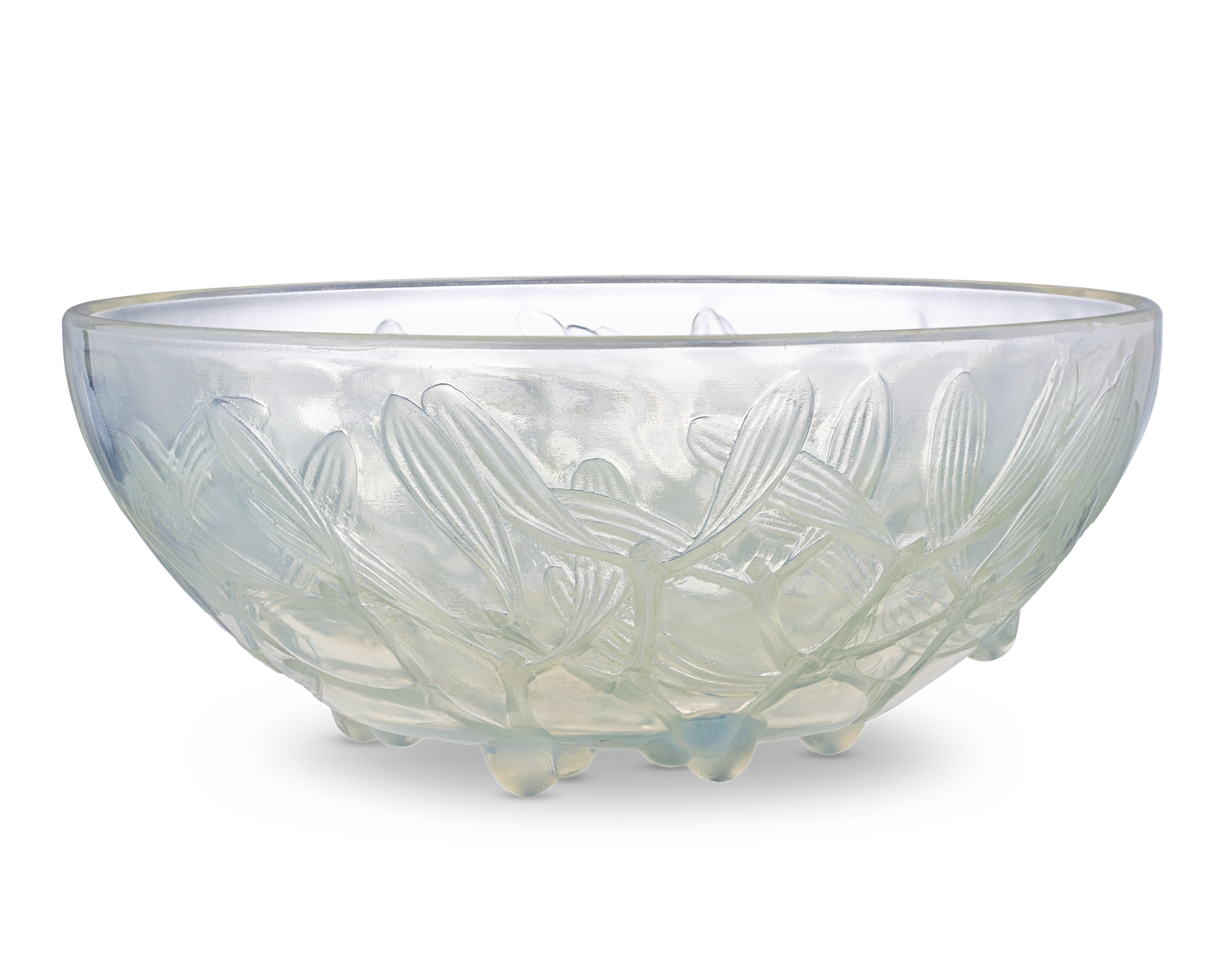 René Lalique Gui Opalescent Glass Bowl