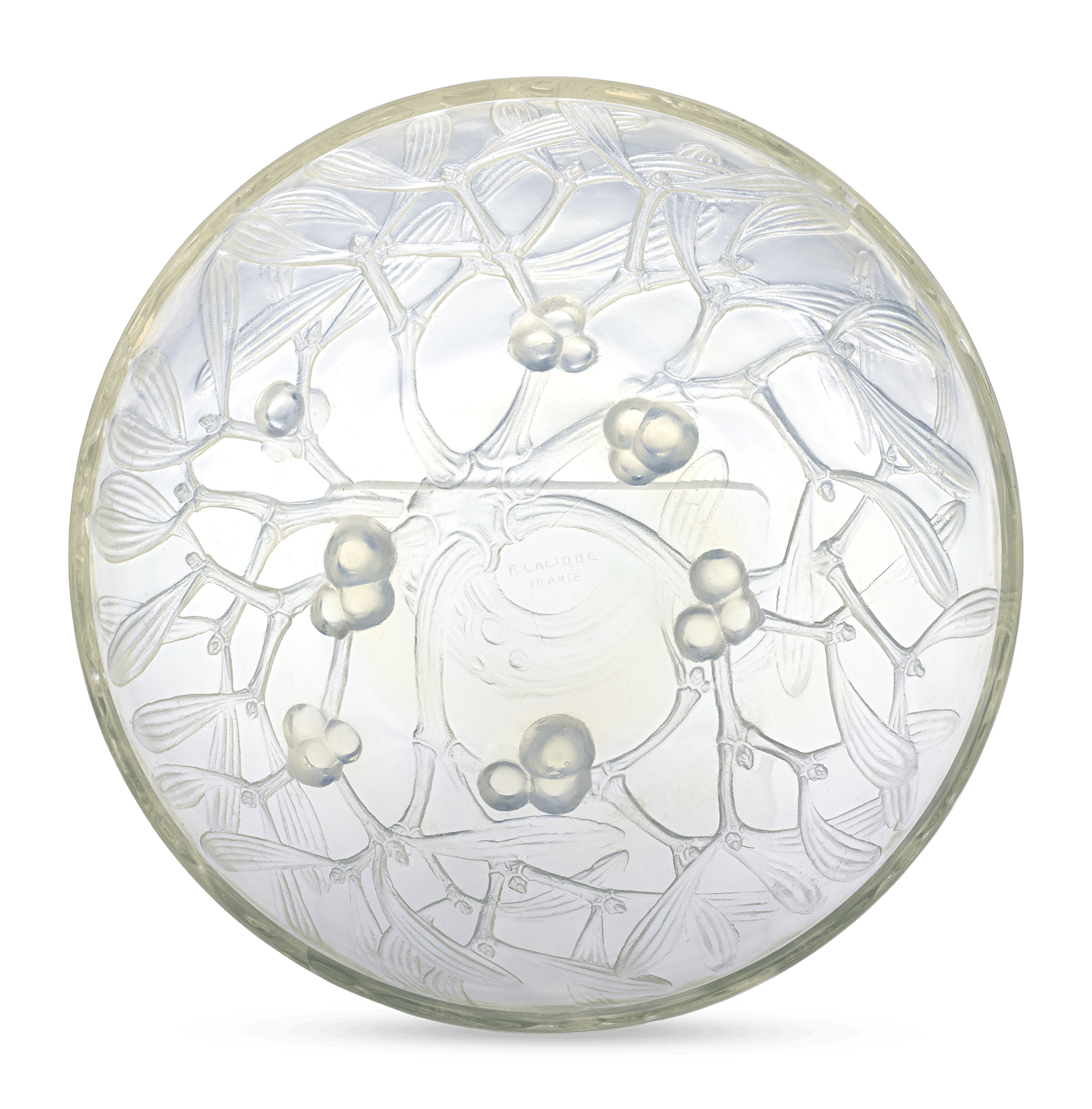 René Lalique Gui Opalescent Glass Bowl