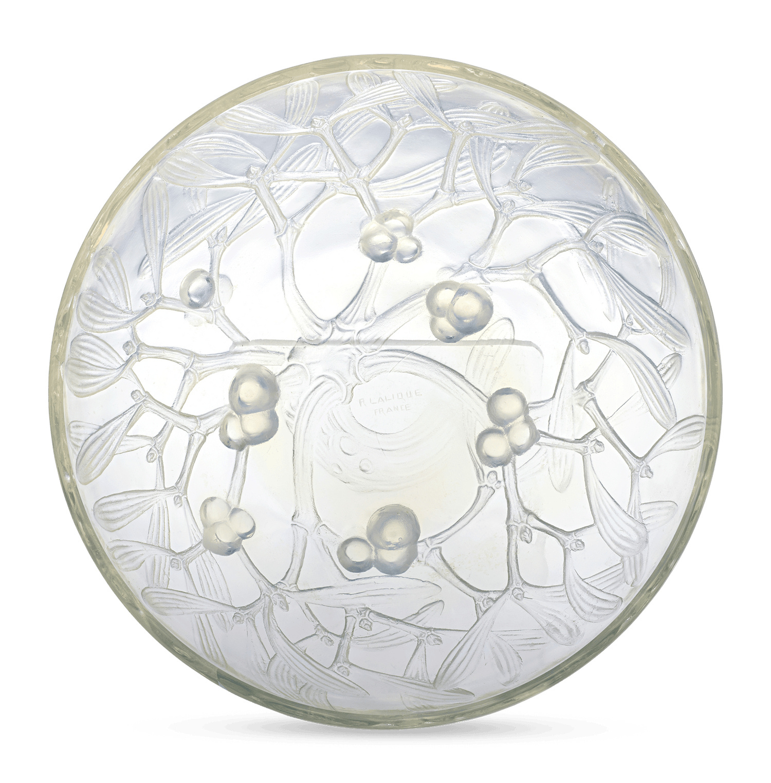 René Lalique Gui Opalescent Glass Bowl