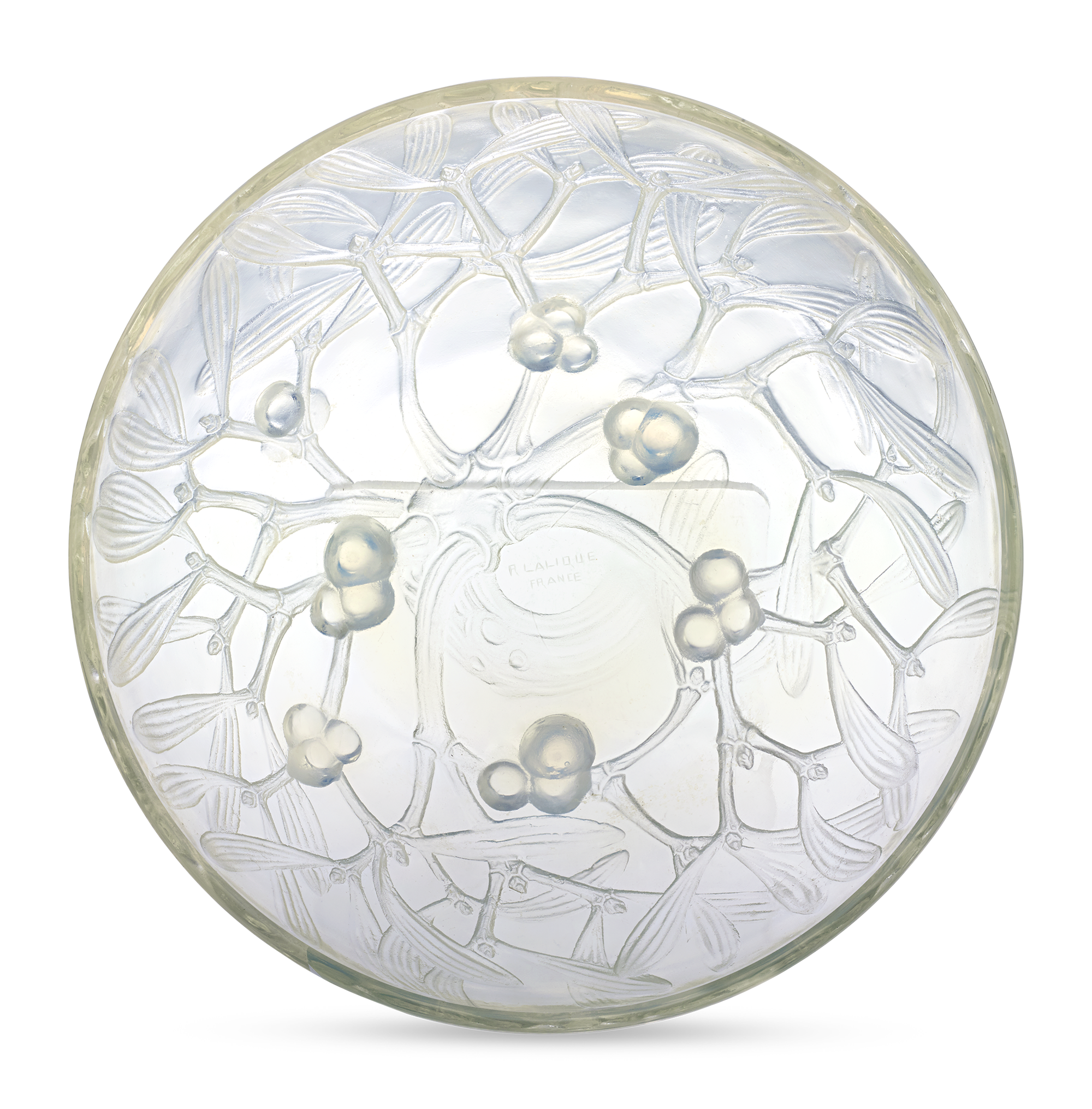 René Lalique Gui Opalescent Glass Bowl