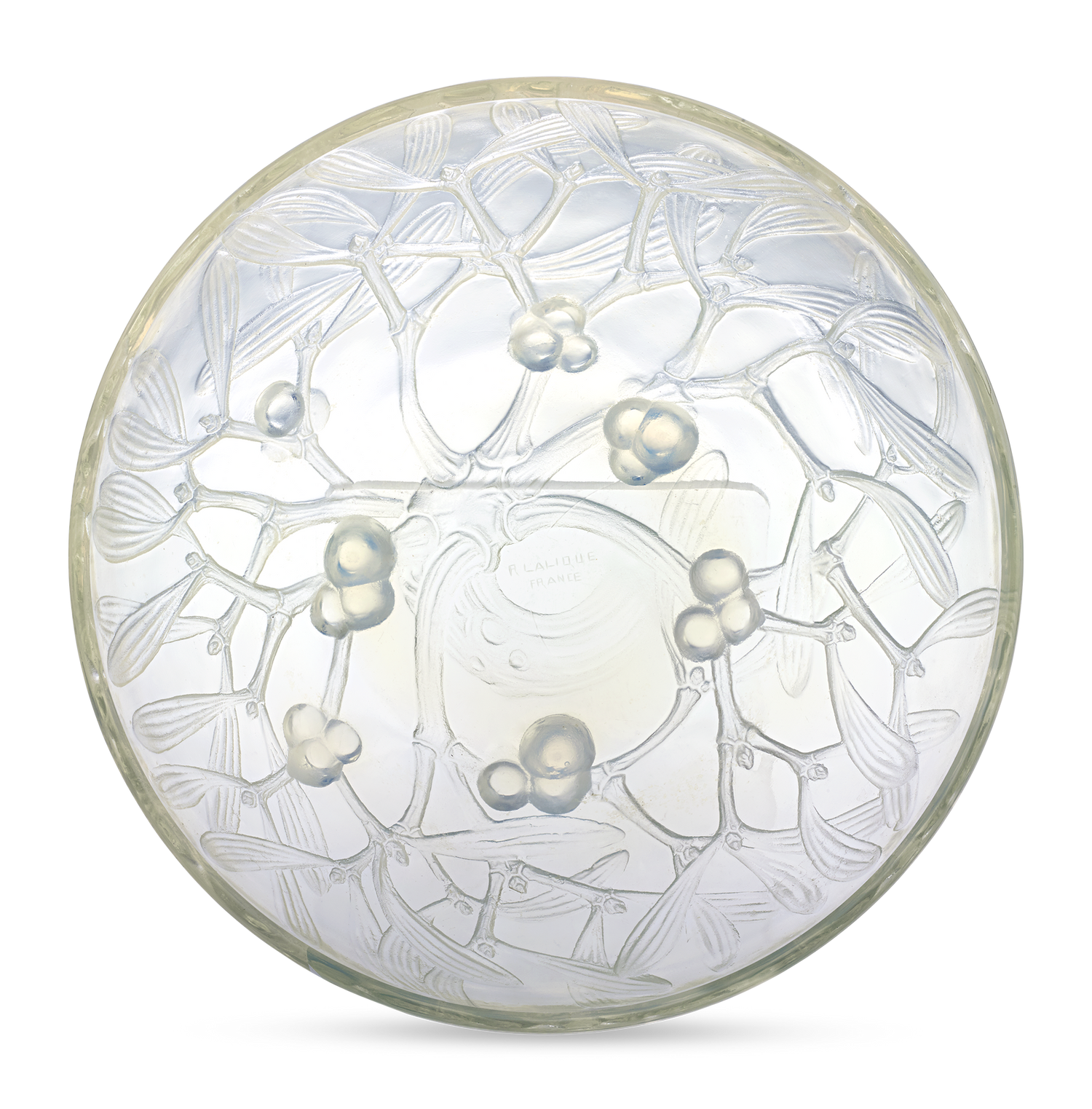 René Lalique Gui Opalescent Glass Bowl