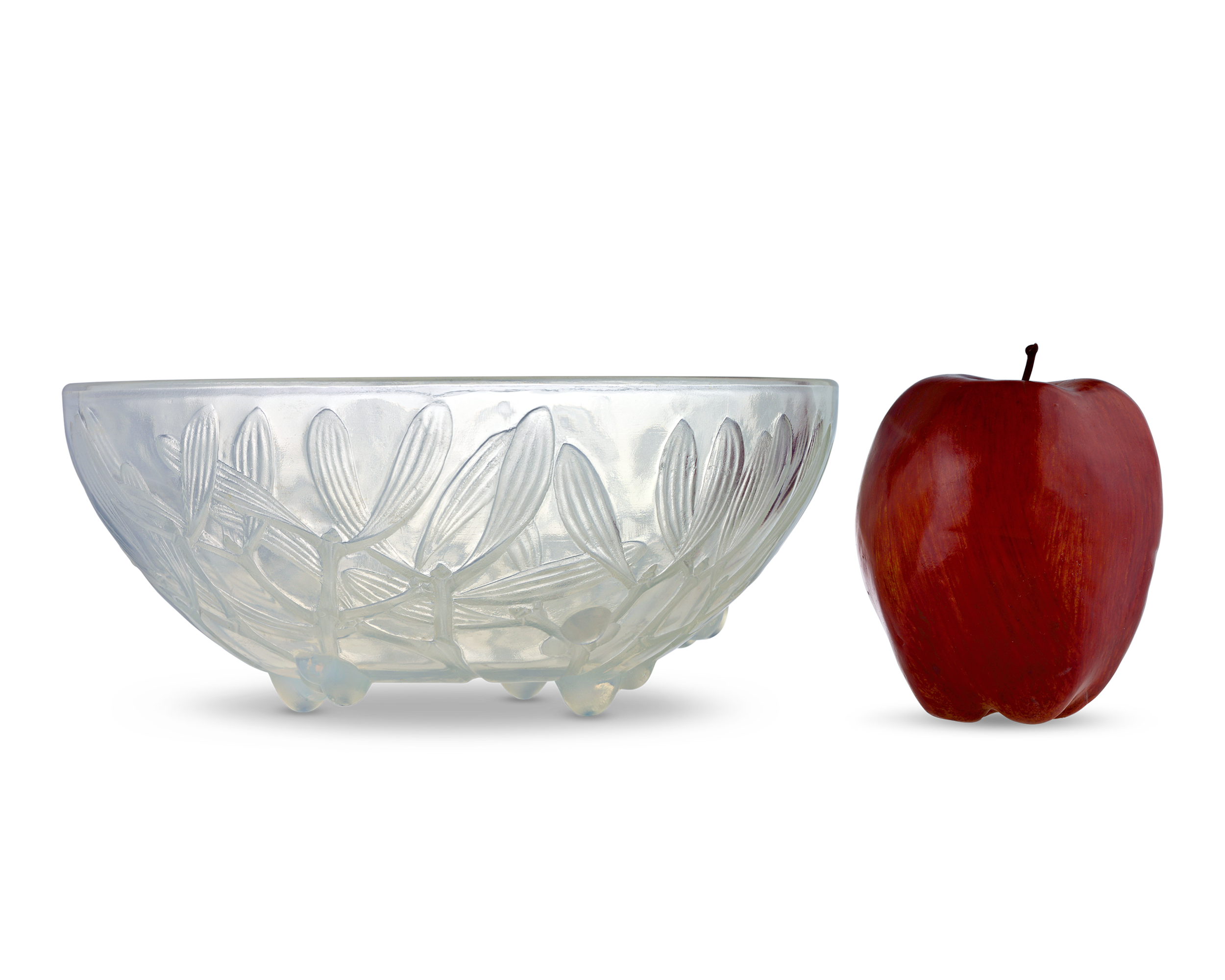 René Lalique Gui Opalescent Glass Bowl