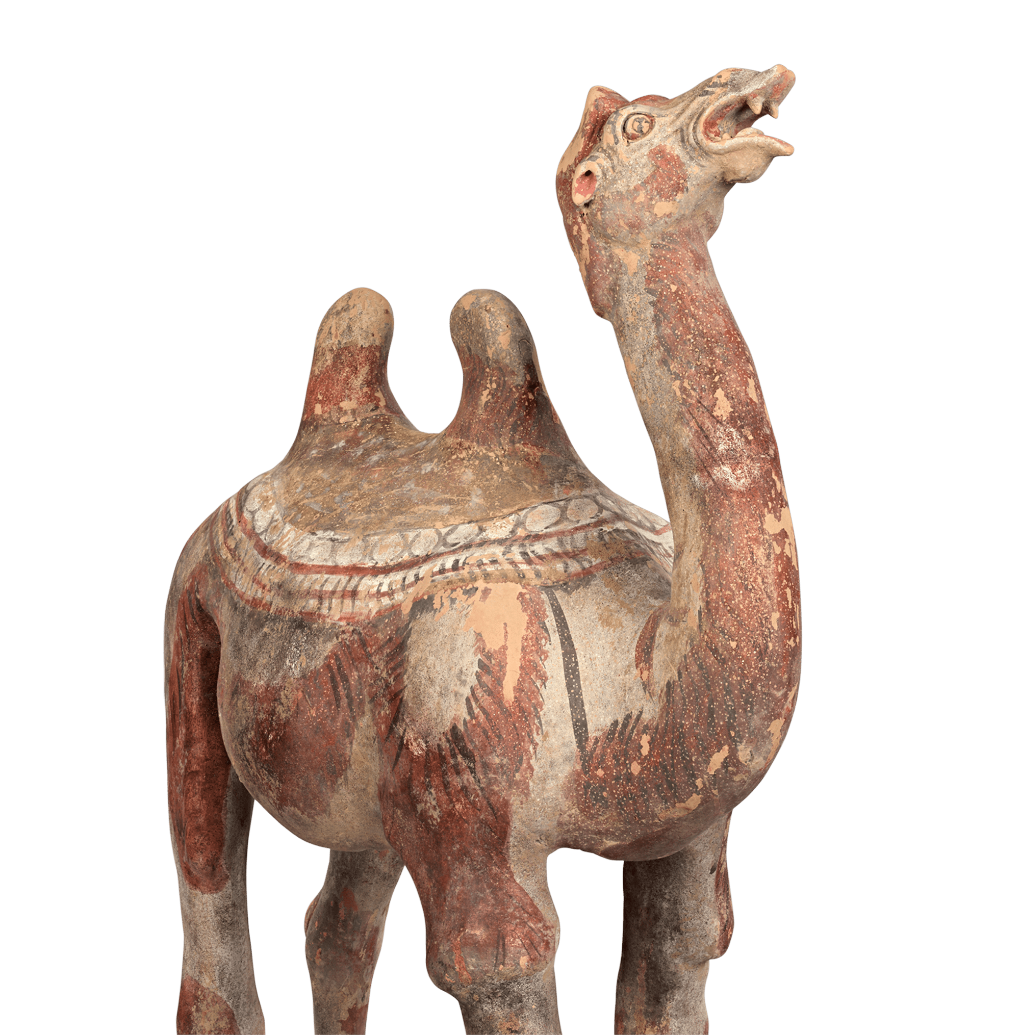 Tang Dynasty Pair of Striding Camels