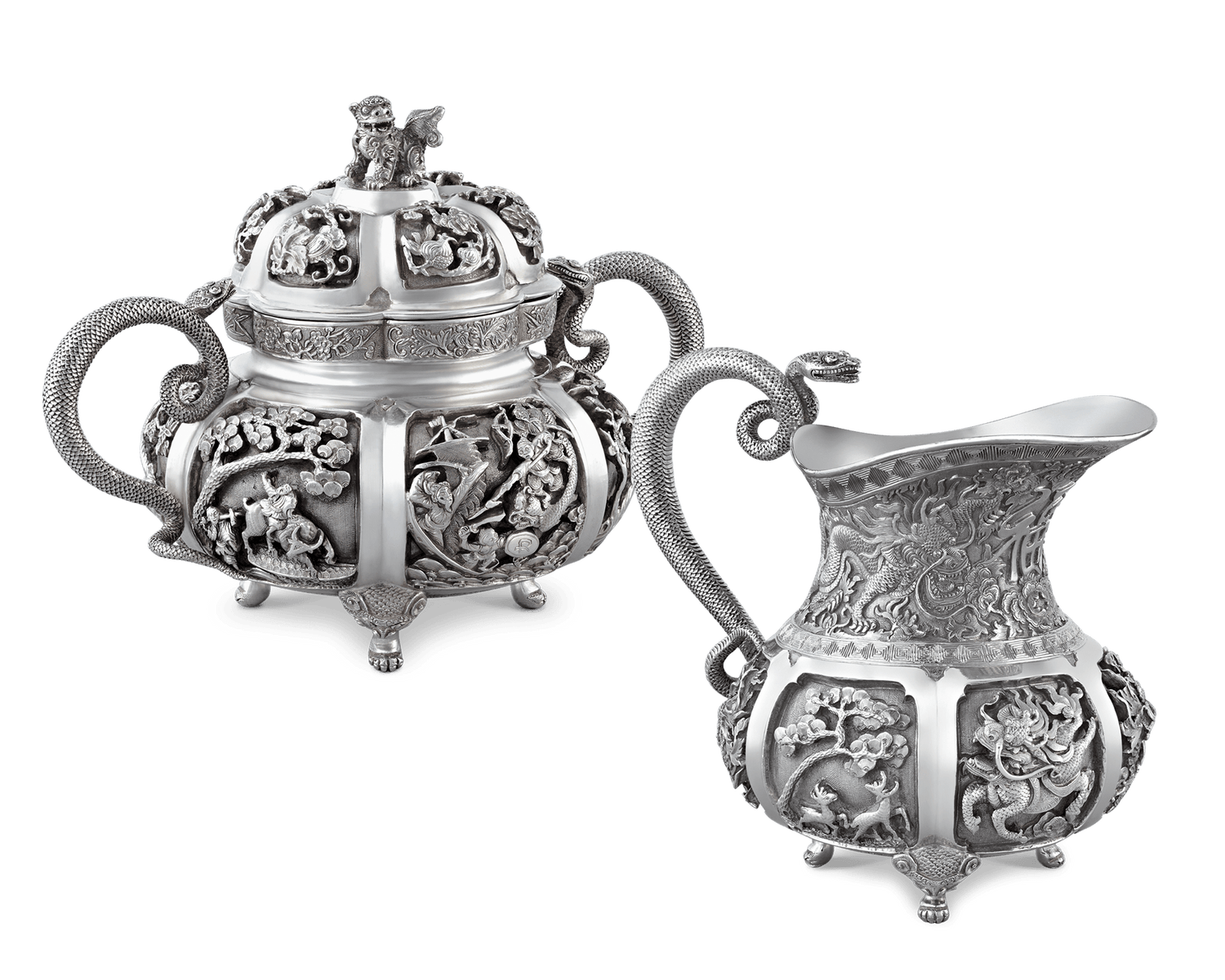 Vietnamese Silver Tea Set