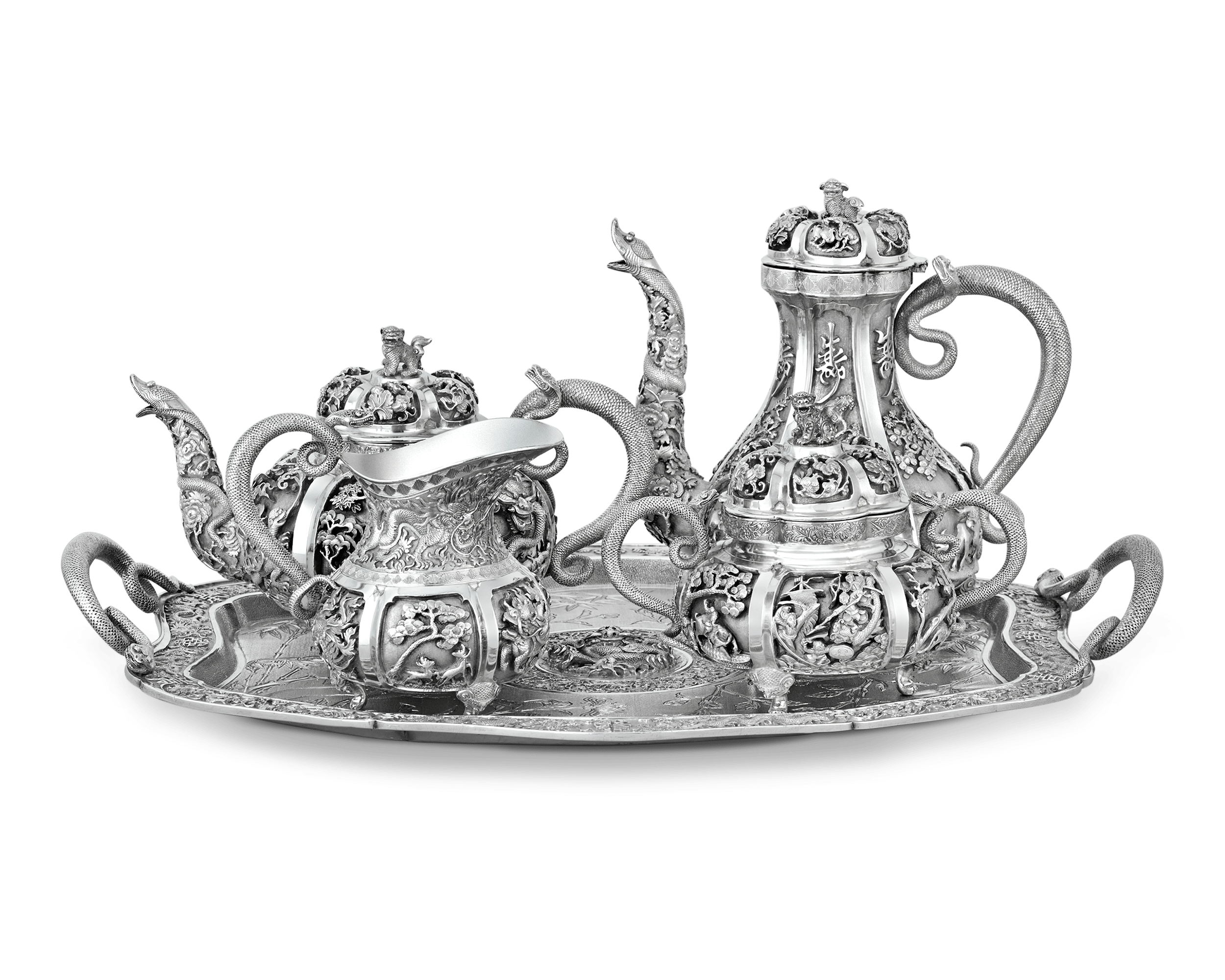 Vietnamese Silver Tea Set