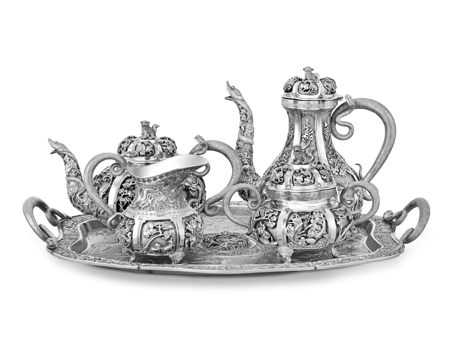 Vietnamese Silver Tea Set