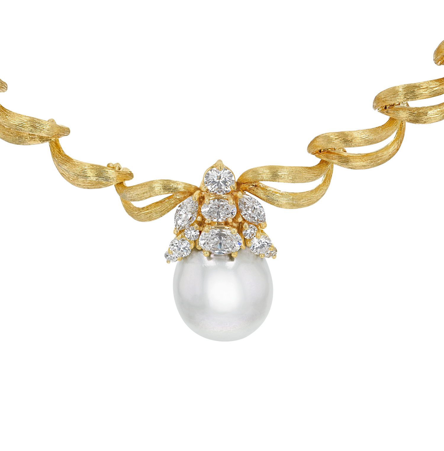 Henry Dunay Diamond and Pearl Necklace