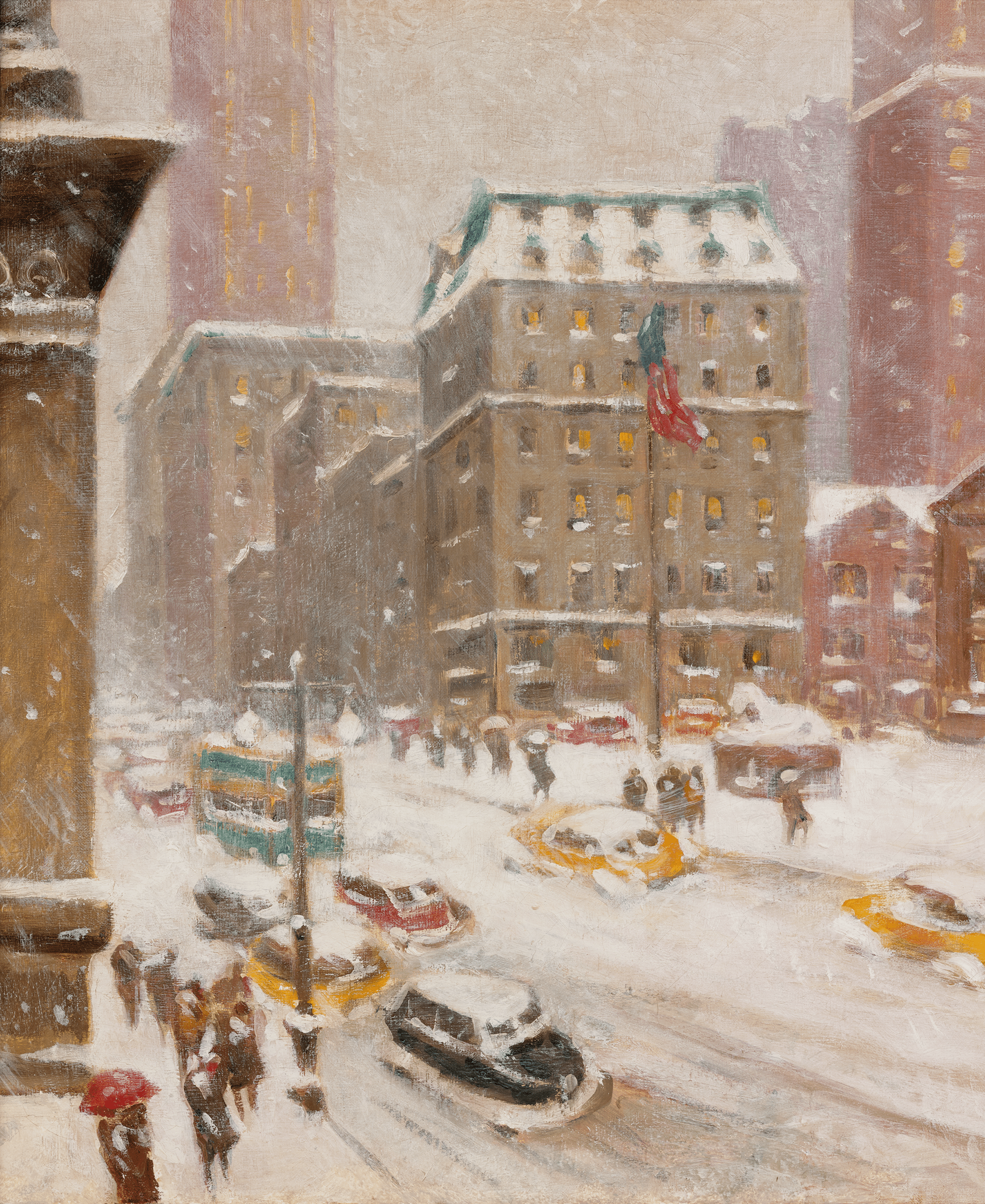 5th Avenue Storm at 42nd Street by Guy Carleton Wiggins