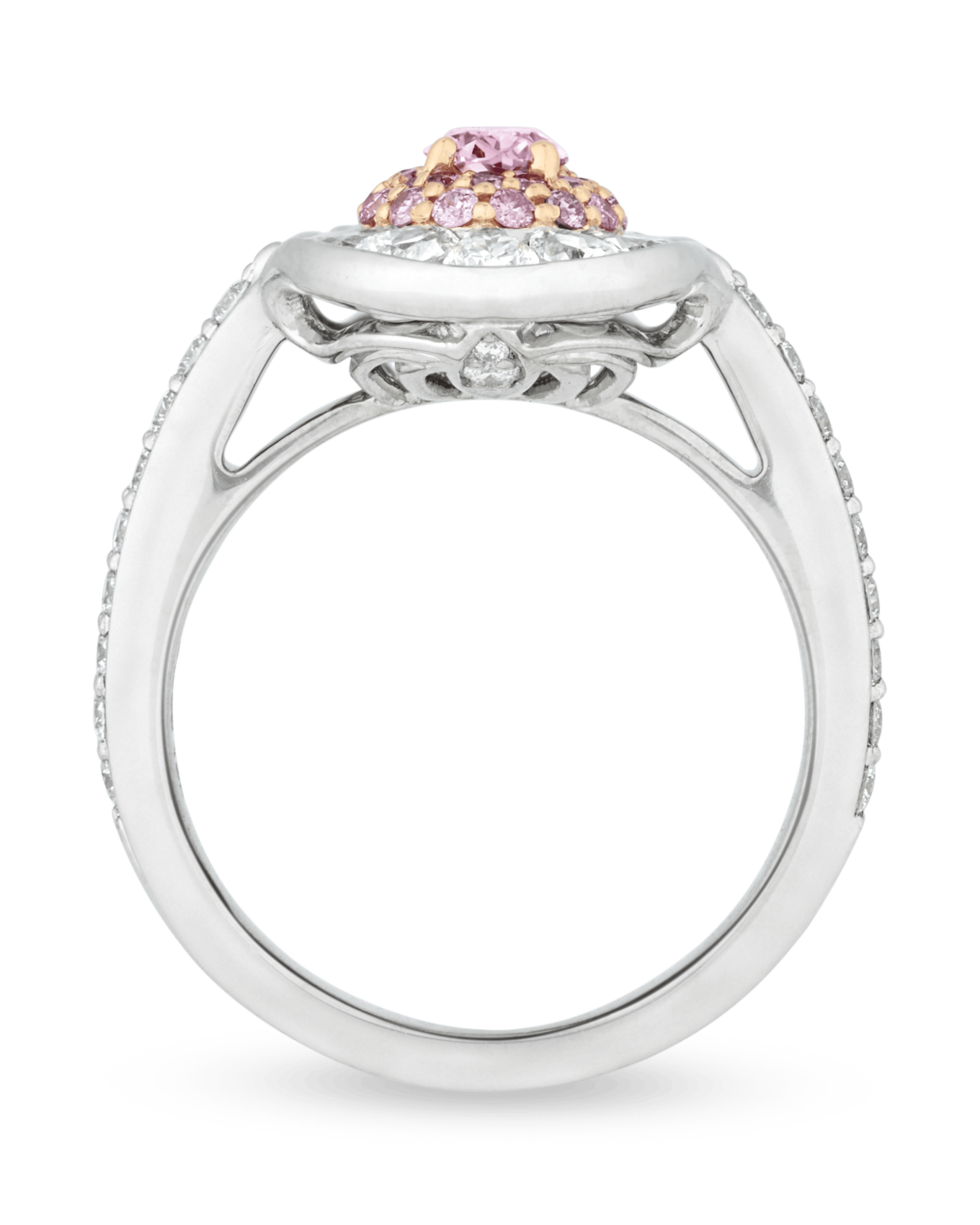 Argyle Fancy Vivid Pink and White Diamond Ring