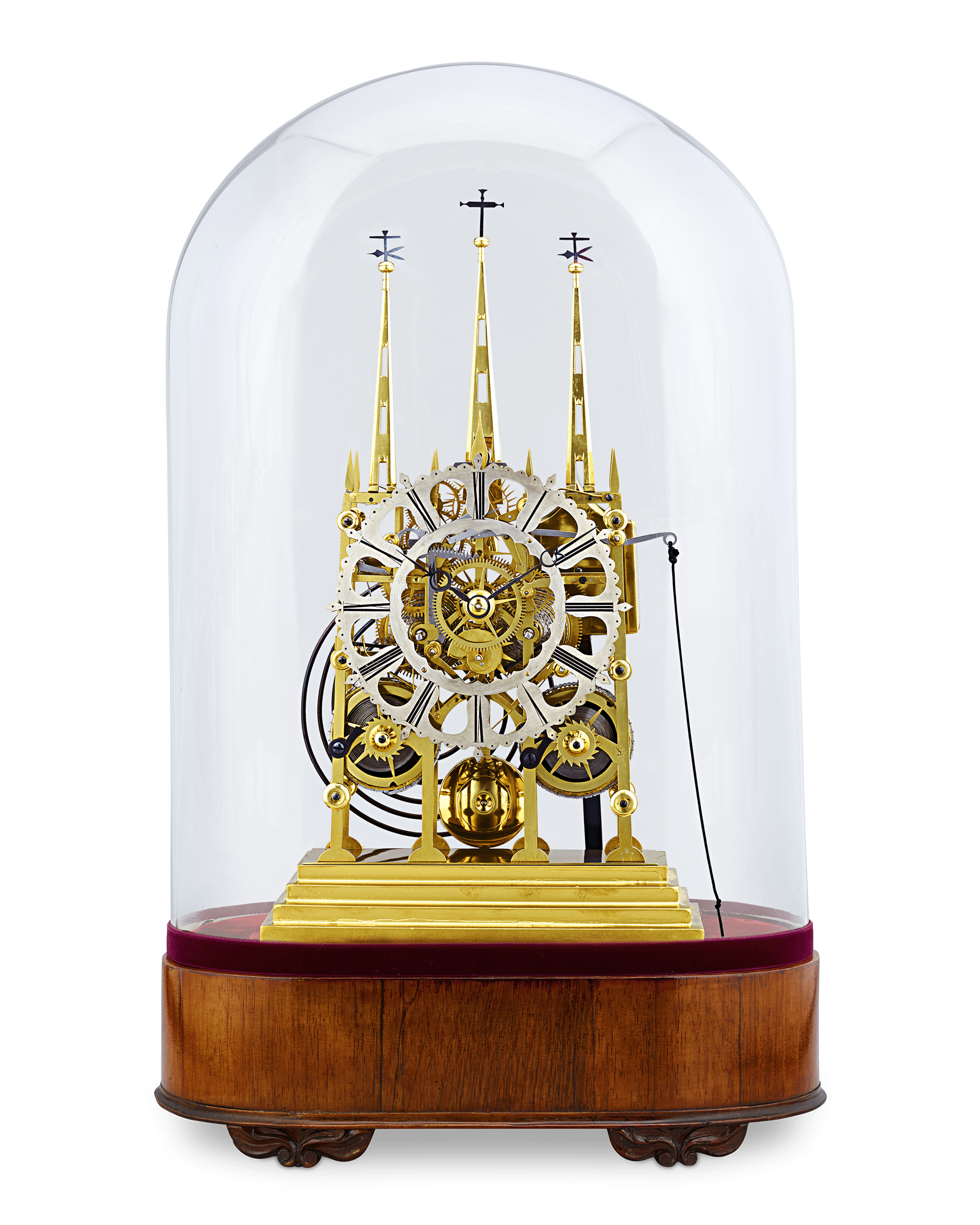 Litchfield Cathedral Skeleton Clock by Evans of Handsworth
