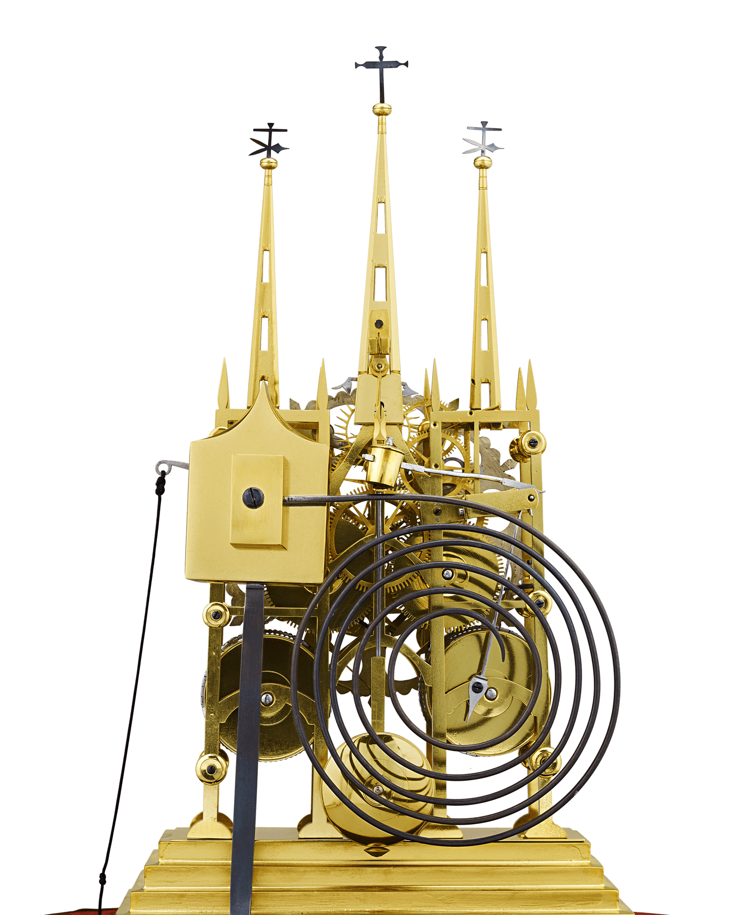 Litchfield Cathedral Skeleton Clock by Evans of Handsworth