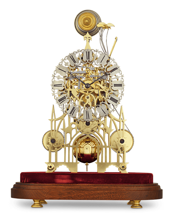 Three-Train Skeleton Clock by Smith & Sons