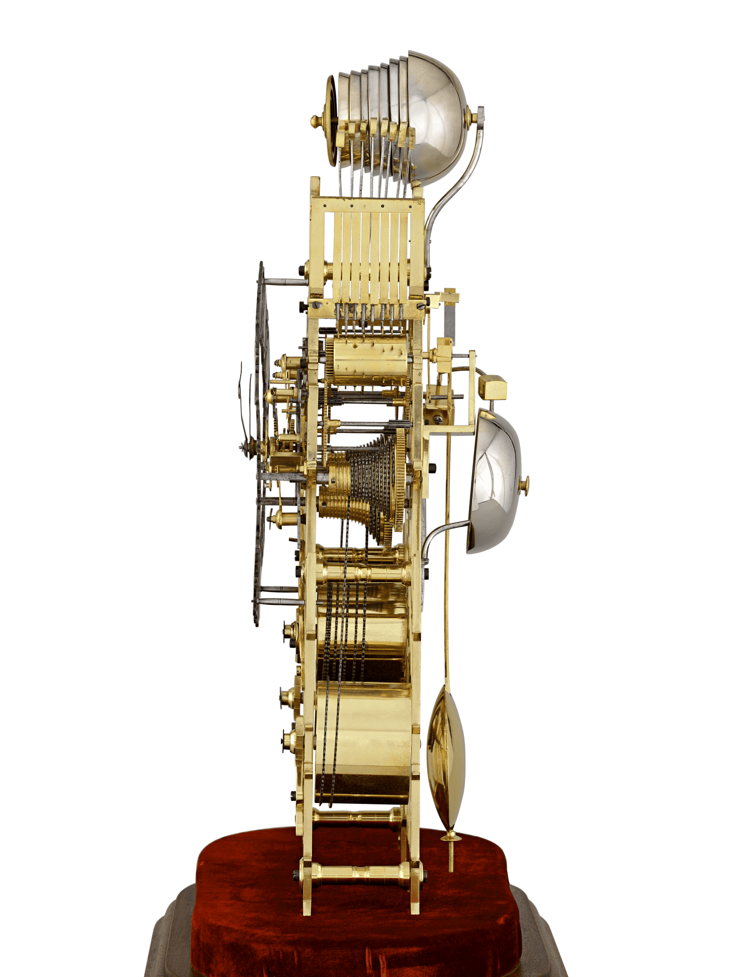 Three-Train Skeleton Clock by Smith & Sons