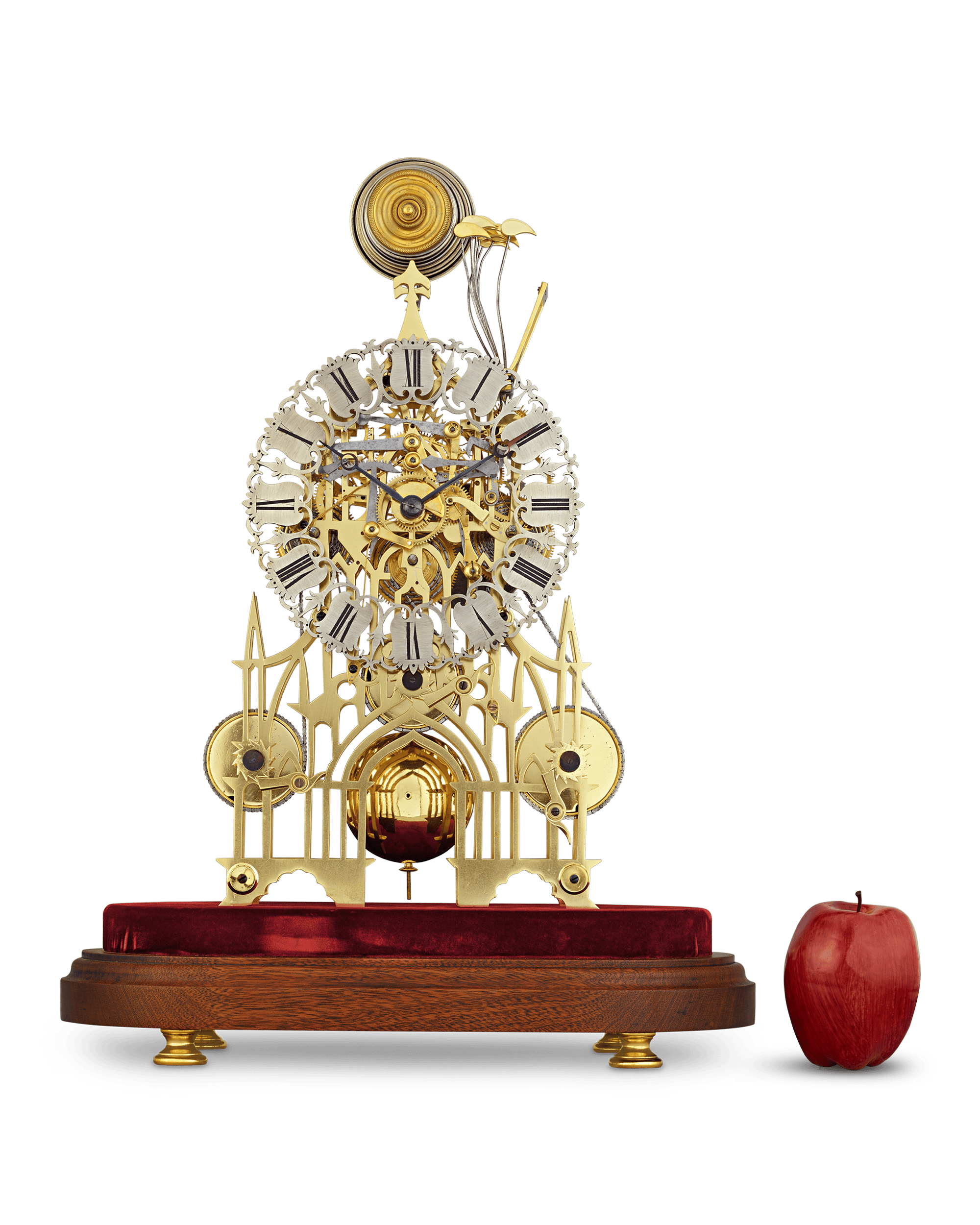 Three-Train Skeleton Clock by Smith & Sons