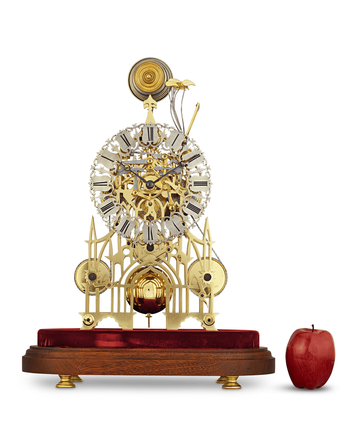 Three-Train Skeleton Clock by Smith & Sons