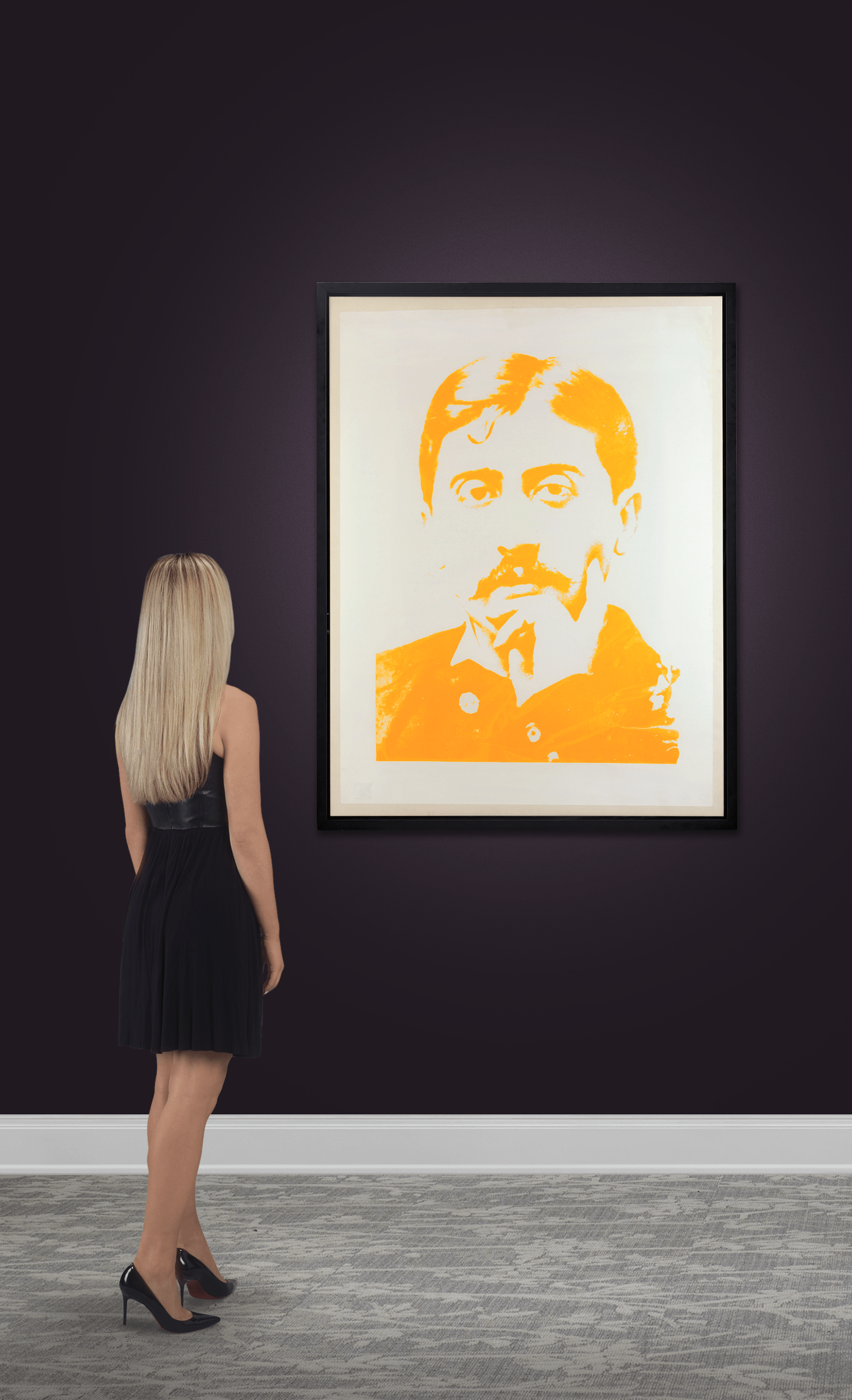 Portrait of Marcel Proust by Andy Warhol