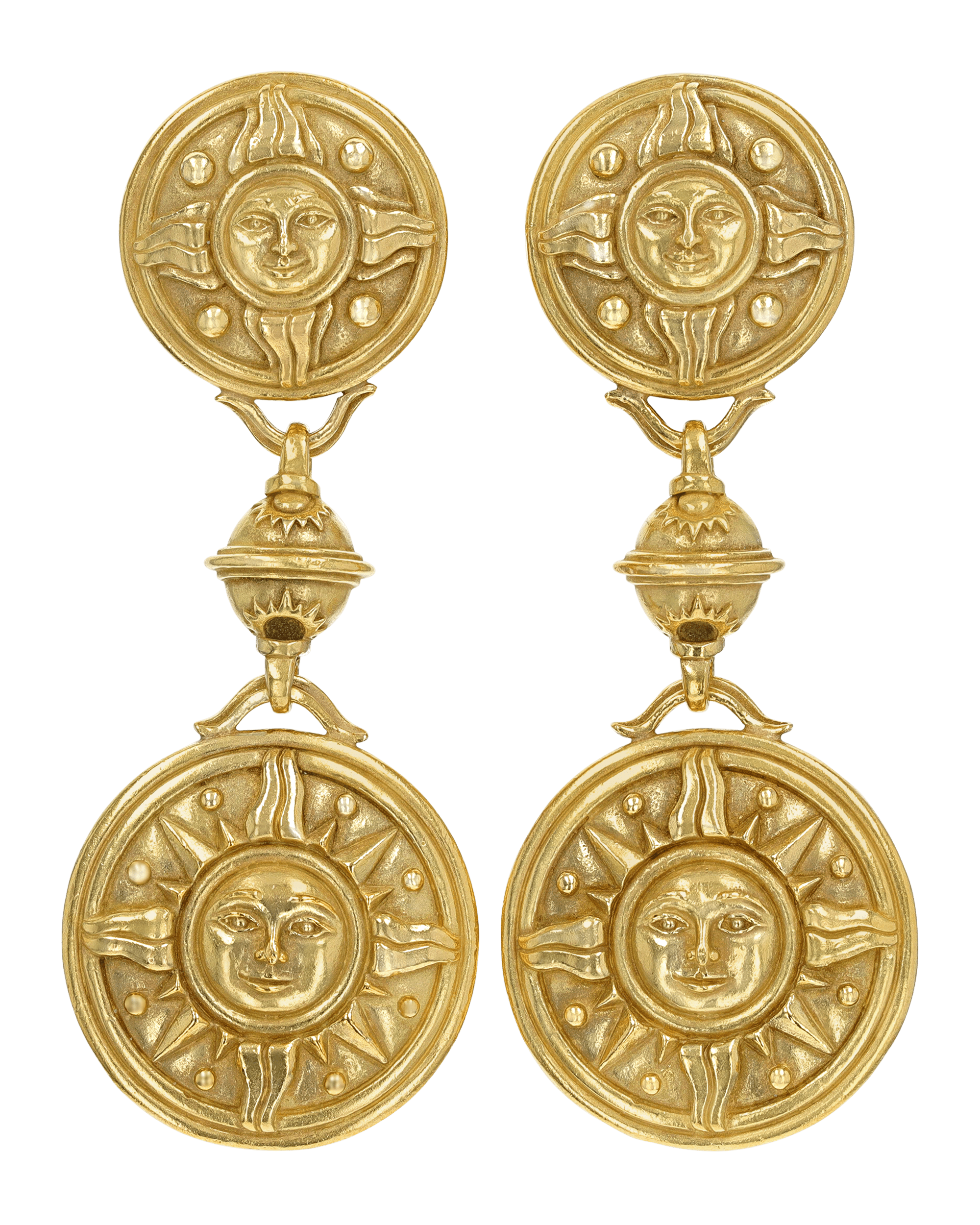 Kieselstein-Cord Gold Sun Earrings