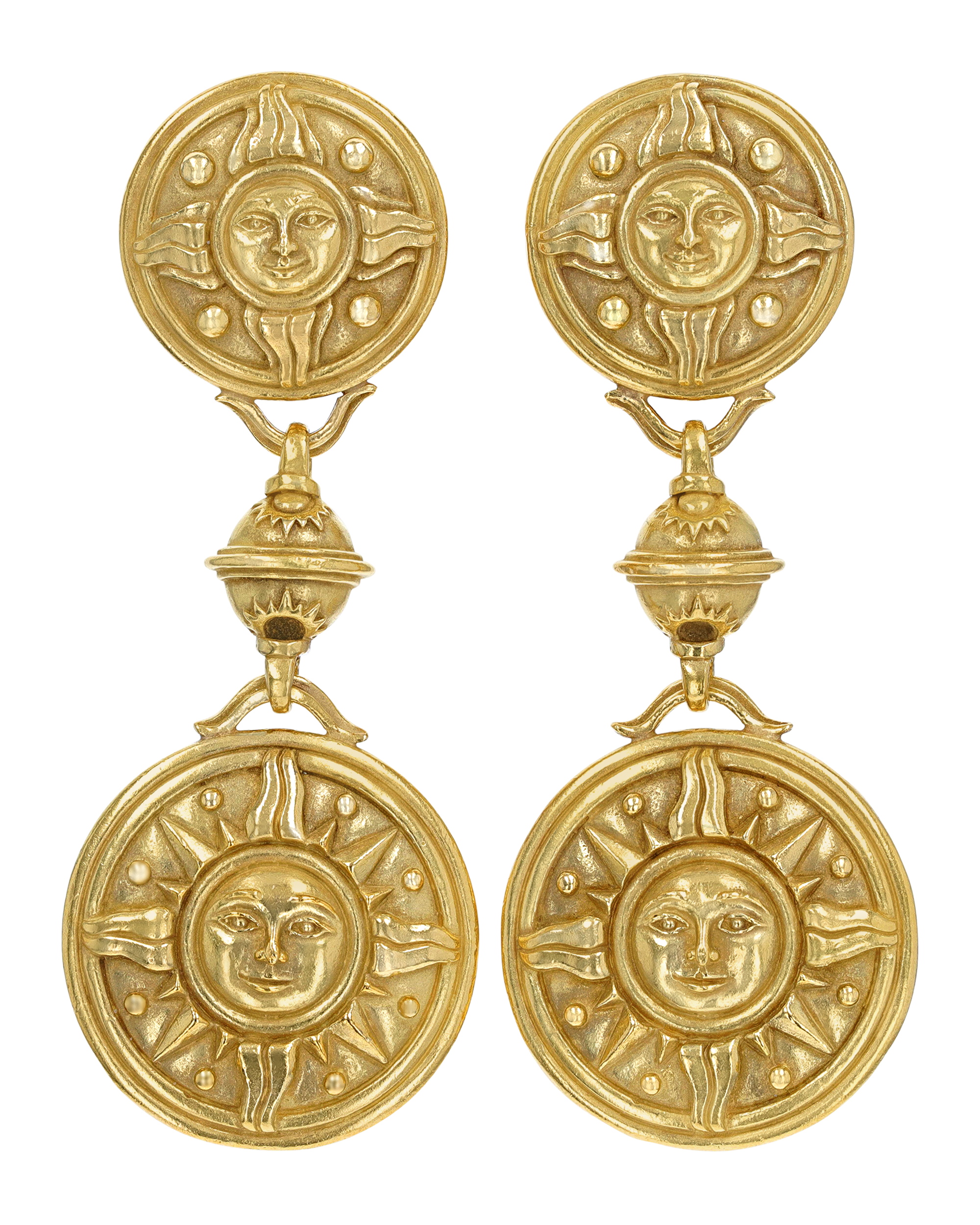 Kieselstein-Cord Gold Sun Earrings