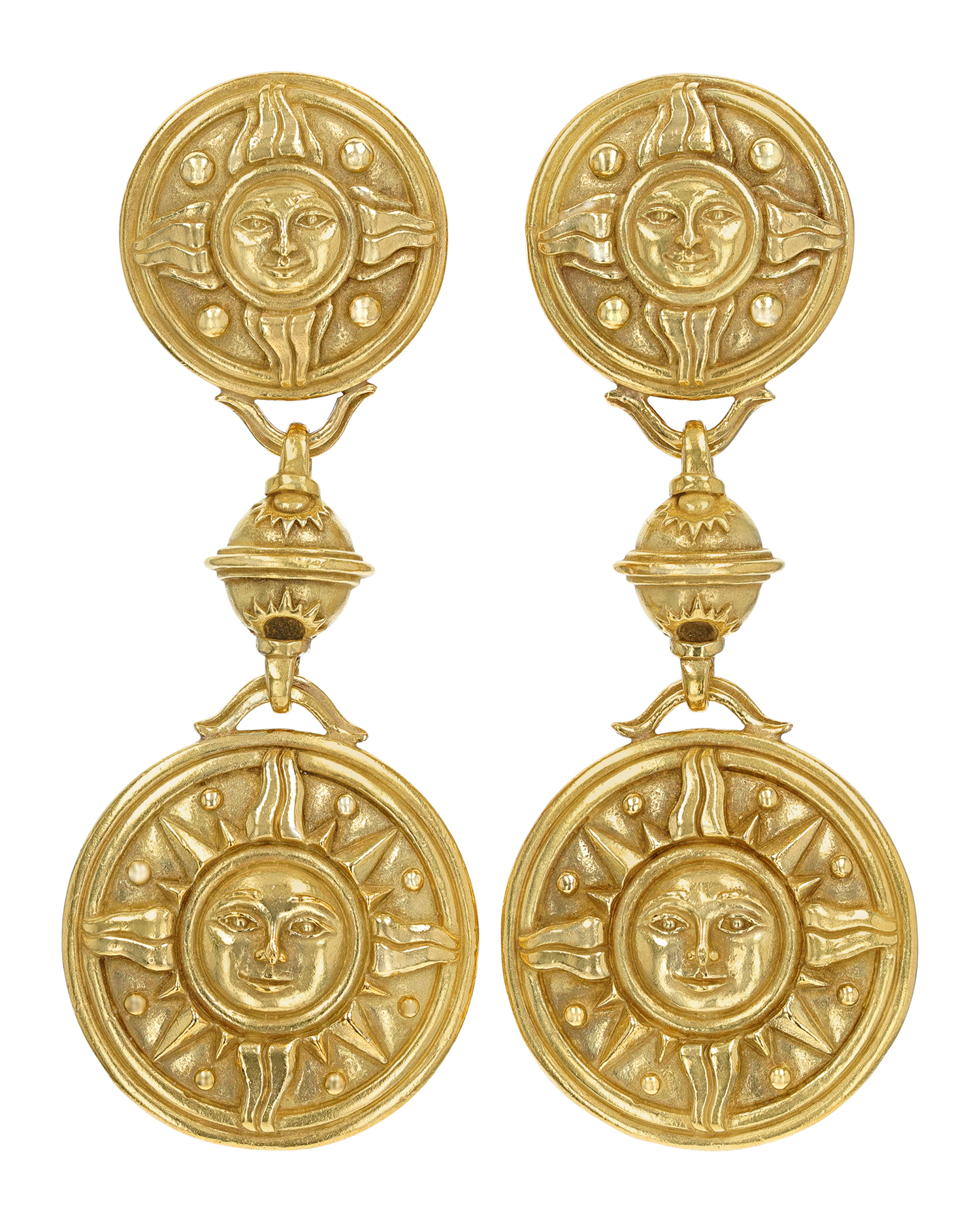 Kieselstein-Cord Gold Sun Earrings