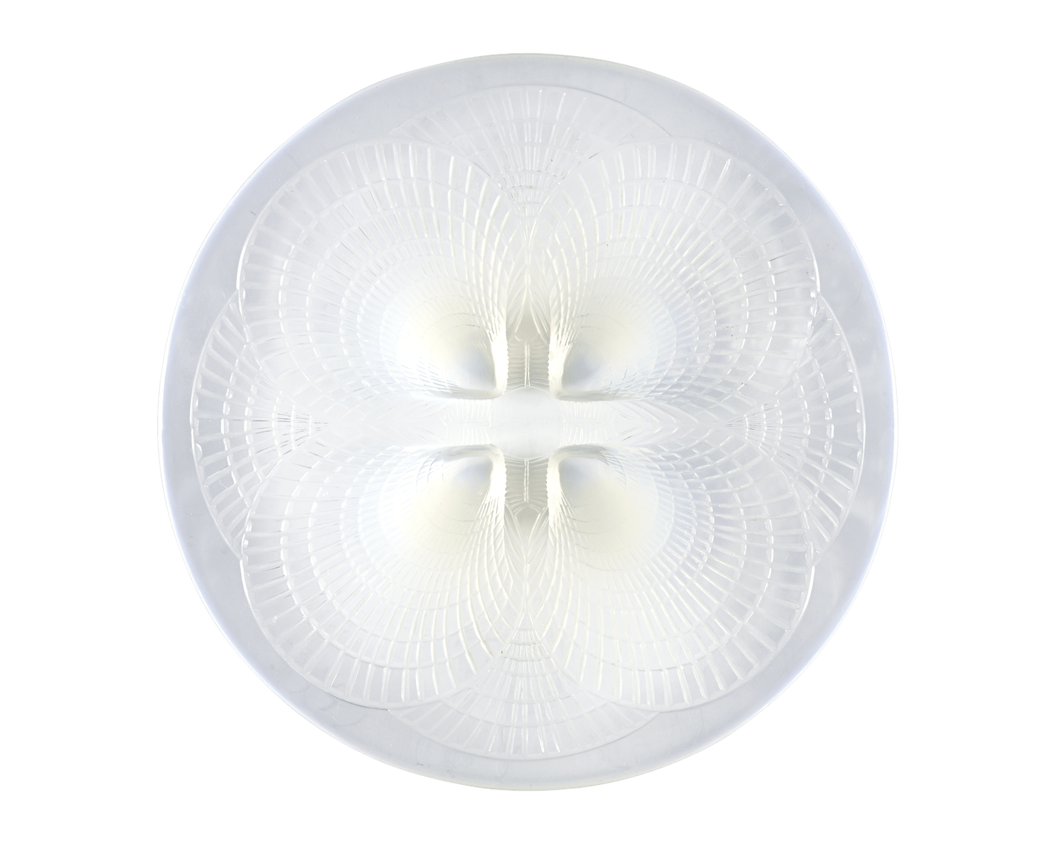 Large Coquilles Opalescent Glass Dish by René Lalique