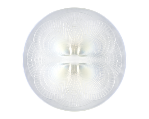 Large Coquilles Opalescent Glass Dish by René Lalique